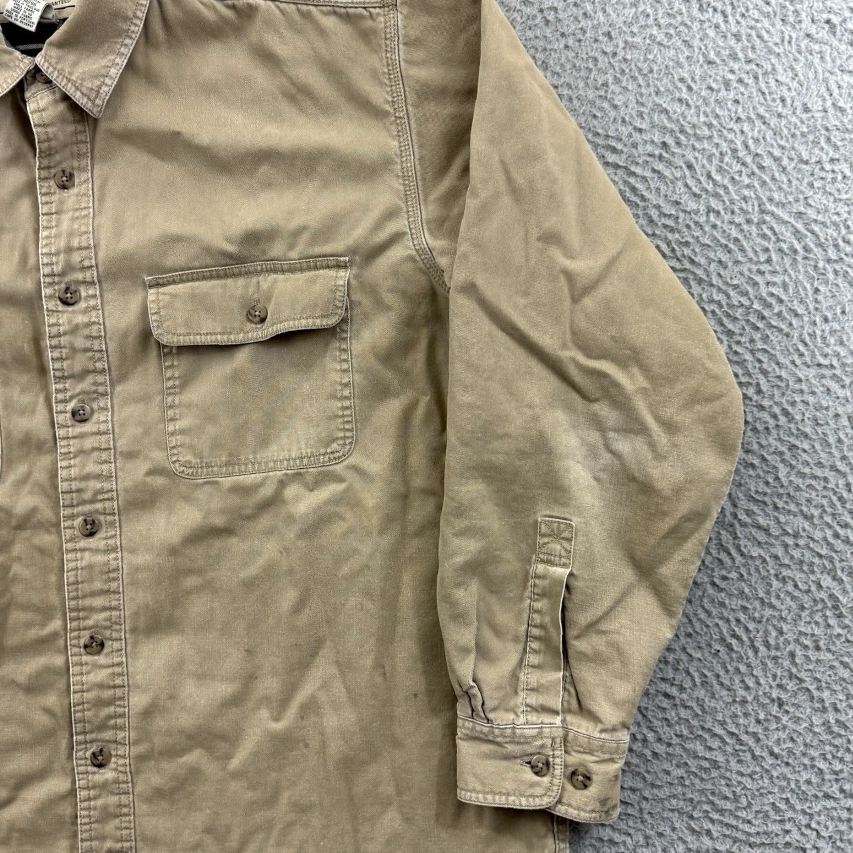 Vintage VINTAGE LL Bean Shirt Mens Large Tan Plaid Lined Denim Shacket Button Workwear Size US L / EU 52-54 / 3 - 5 Thumbnail