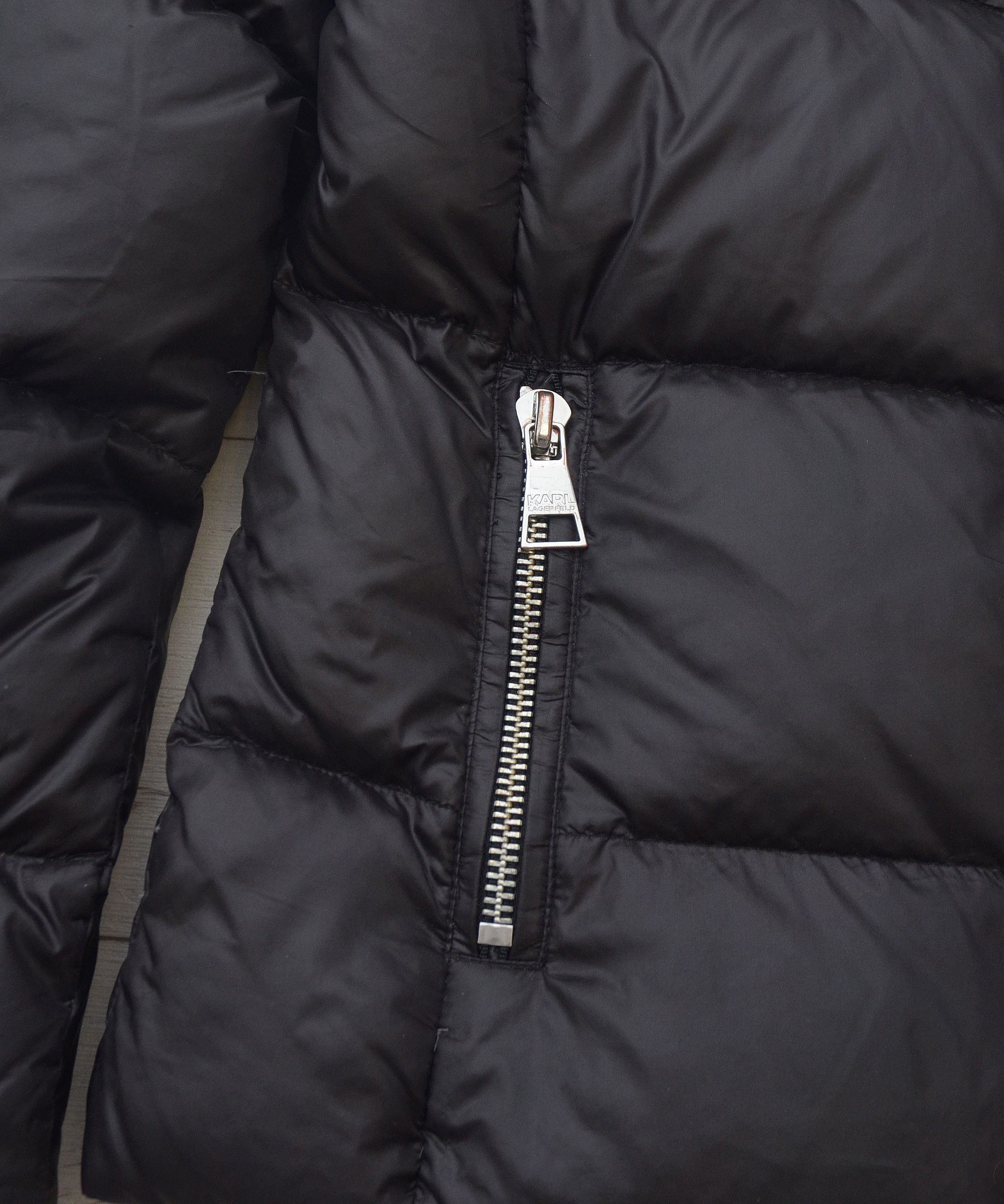 Karl Lagerfeld Karl Lagergeld Puffer Black Down Jacket Size M / US 6-8 / IT 42-44 - 4 Thumbnail