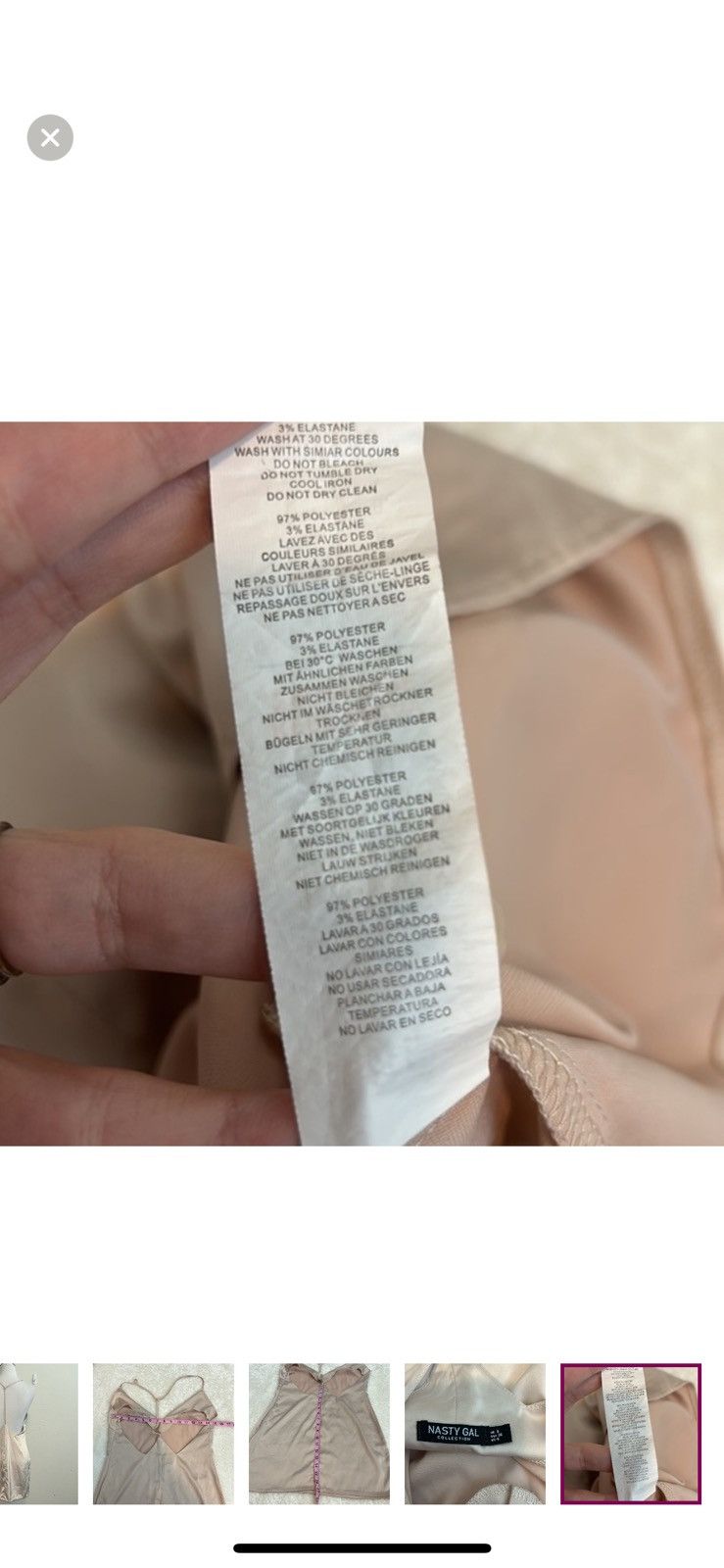 Nasty Gal Nasty gal nude silky dress size 4 Size S / US 4 / IT 40 - 6 Thumbnail