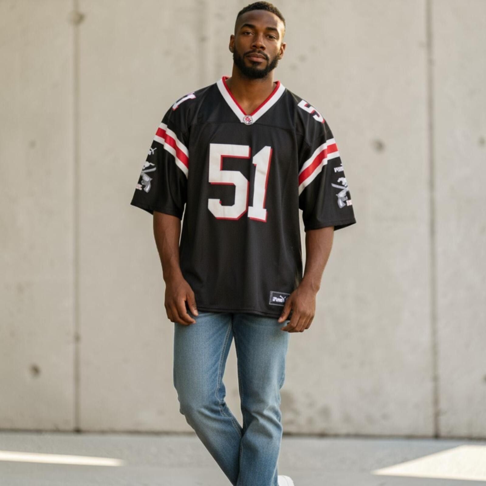 Puma Calgary Stampeders Alondra Johnson #51 CFL Jersey Men's M Size US M / EU 48-50 / 2 - 3 Thumbnail