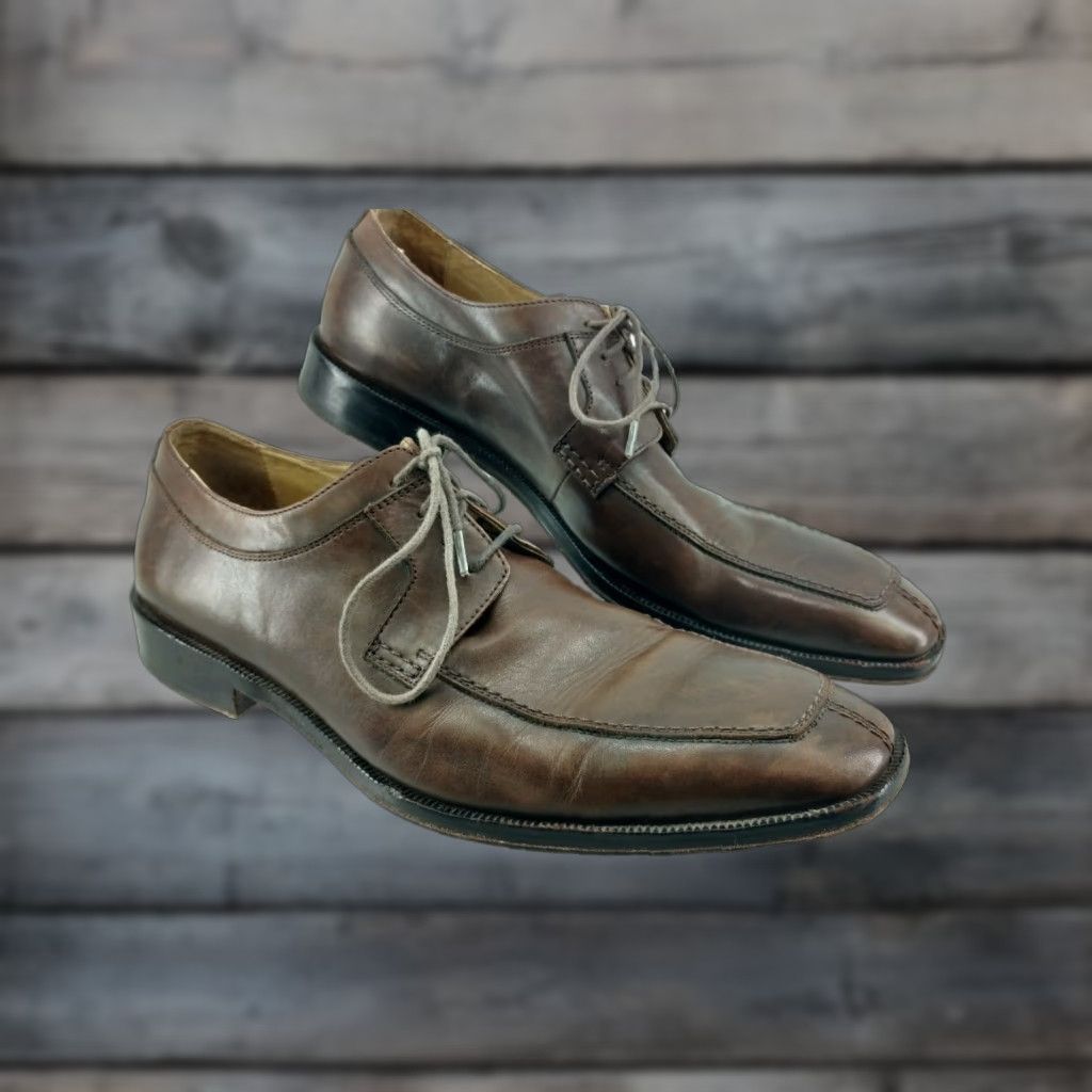 Johnston & Murphy JOHNSTON & MURPHY Mens Brown Oxfords size 10.5 with FLEX SYSTEM Dress Shoes MD8 Casual/Formal Leather Oxford Mens Shoes Brown Cognac Shoes Size US 11 / EU 44 - 1 Thumbnail