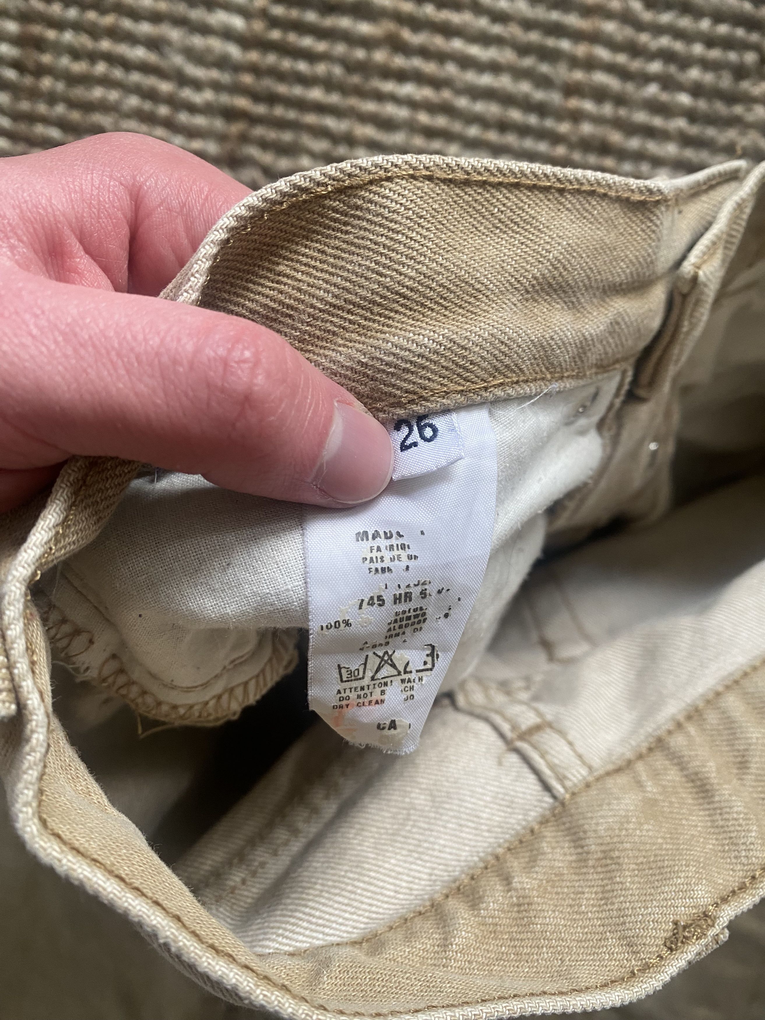 Helmut Lang Sand-Colored Turn-Up Cut 90's Helmut Lang Jeans Size US 28 / EU 44 - 3 Thumbnail