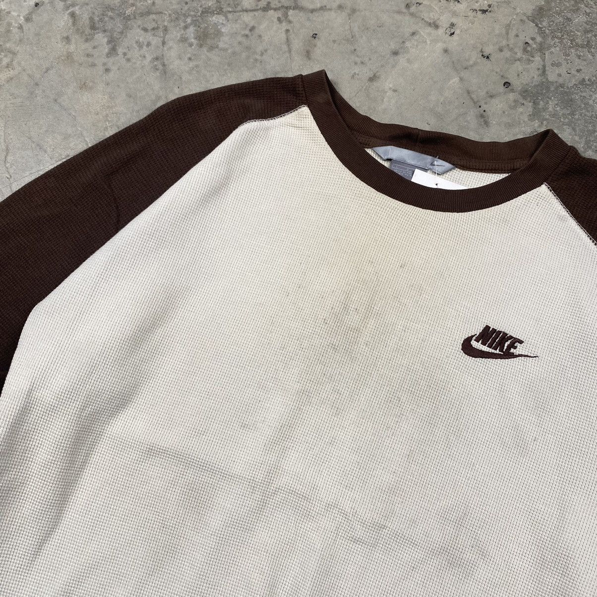 Nike × Vintage y2k Nike Thermal Waffle Longsleeve Tee Size US L / EU 52-54 / 3 - 4 Thumbnail