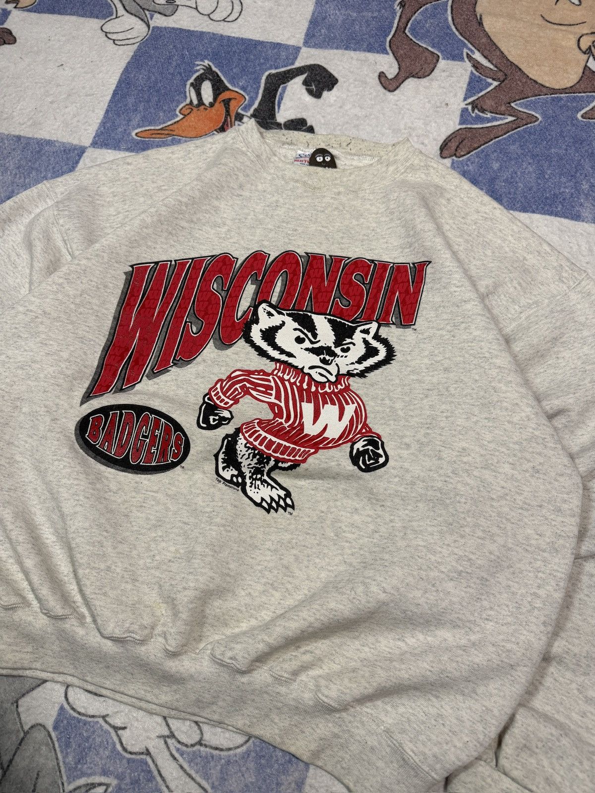 NCAA Vintage wisconsin badgers crewneck sweatshirt Size US XL / EU 56 / 4 - 2 Thumbnail