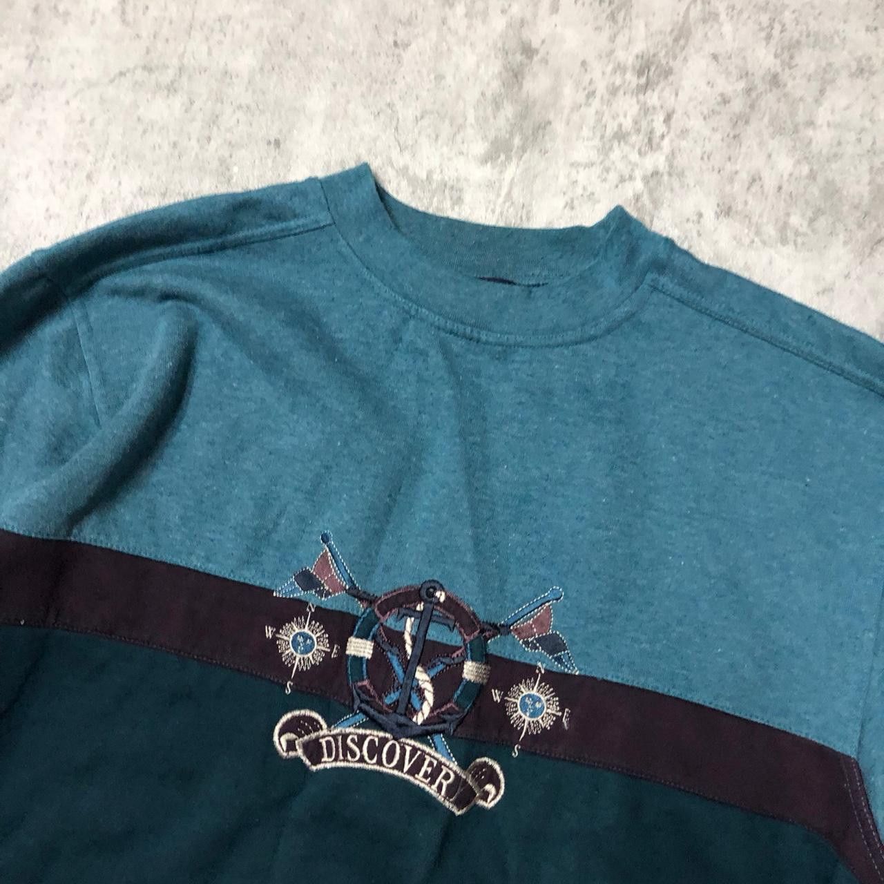 Springfield 90s Springfield crewneck sweatshirt in blue and green Size US M / EU 48-50 / 2 - 3 Thumbnail