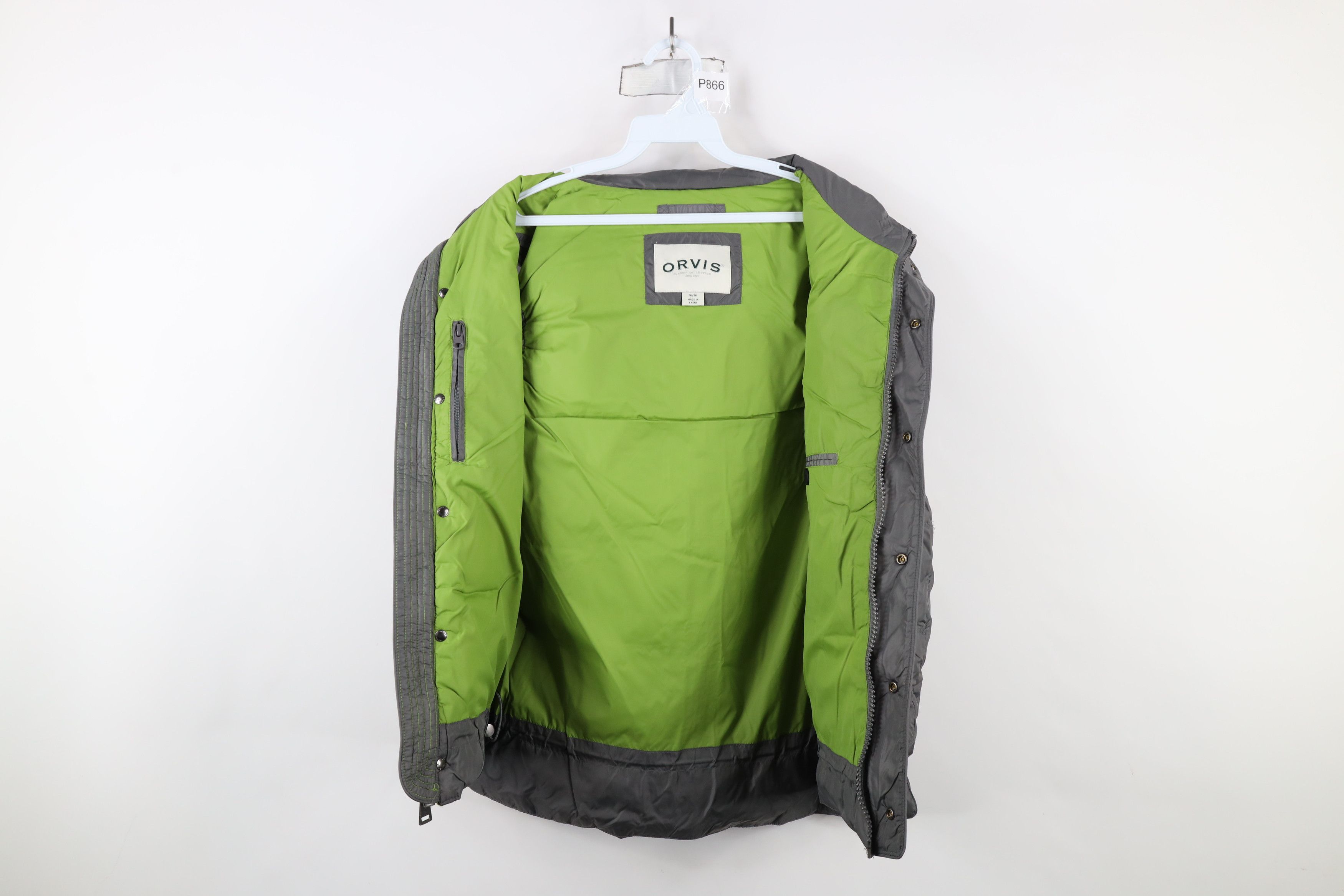 Orvis × Vintage Orvis Spell Out Duck Down Insulated Puffer Vest Jacket Gray Size US M / EU 48-50 / 2 - 12 Thumbnail