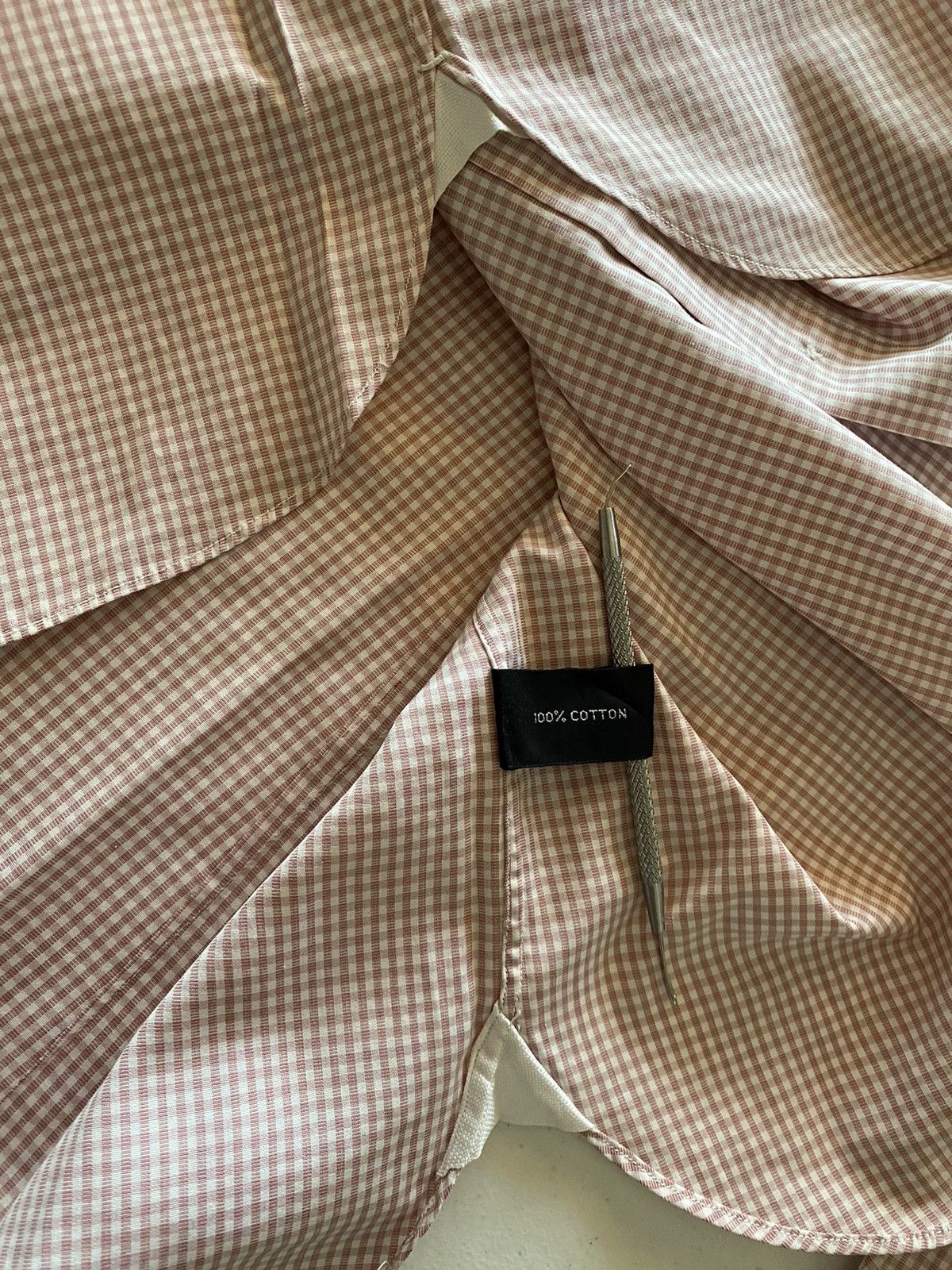 Tom Ford Tom Ford light pink gingham check shirt 17 43e NEW Size US L / EU 52-54 / 3 - 10 Thumbnail