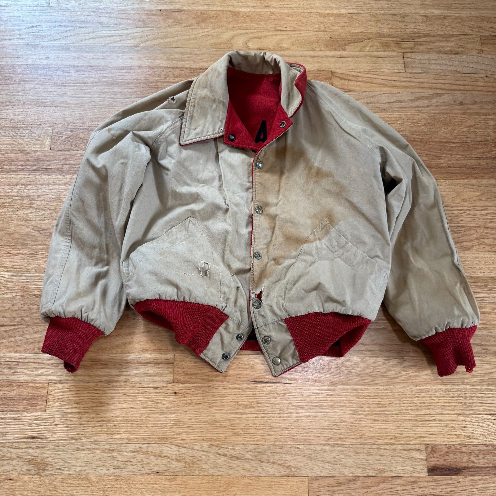 RRL Ralph Lauren 1948 Oxford Sporting Goods Wool Vintage Football Jacket Size US M / EU 48-50 / 2 - 6 Thumbnail
