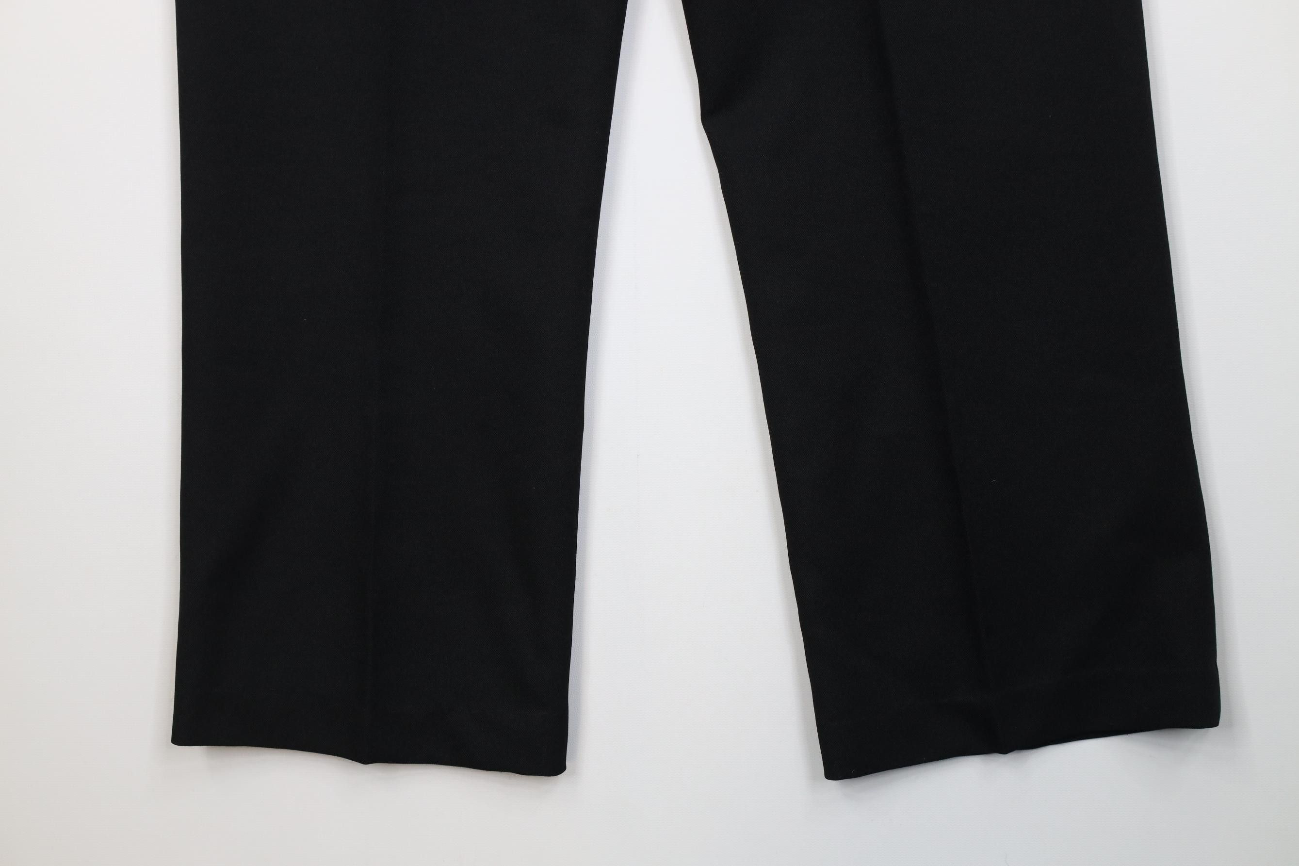 Vintage Vintage 70s Streetwear Flared Wide Leg Chino Pants Black Size US 34 / EU 50 - 13 Thumbnail