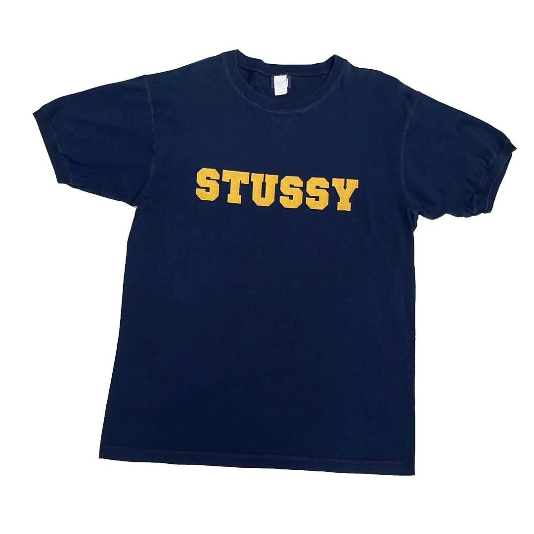 Image of Made In USA x Stussy Stüssy 90's 1990S Vintage Logo Usa Made Skate T-Shirt in Blue, Men's (Size XL)