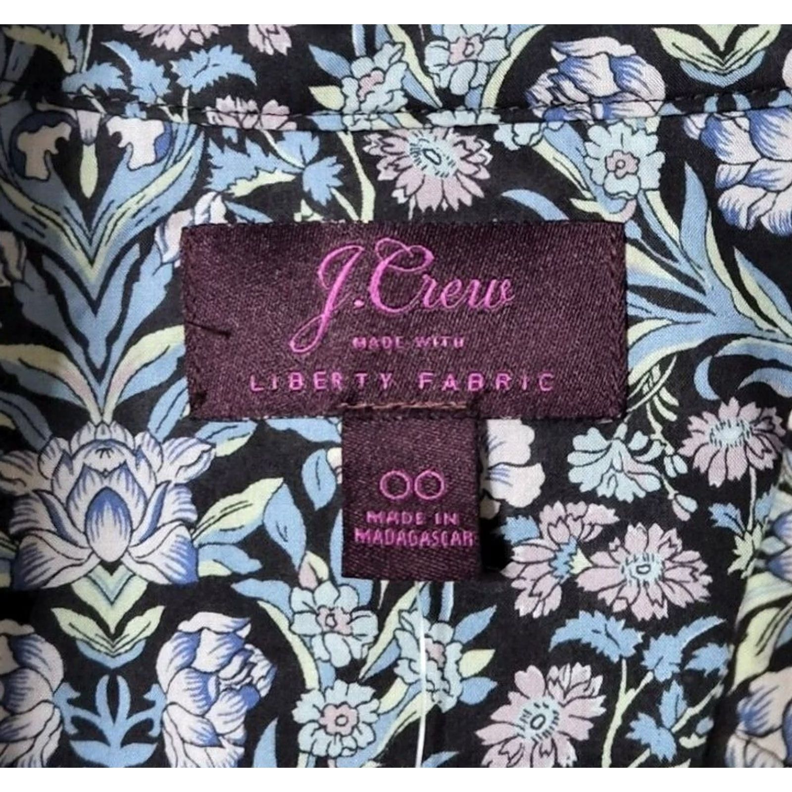 J.Crew J Crew Liberty Fabric Womens 00 Button Up Blouse Long Sleeve Shirt Size XXS / US 00 / IT 34 - 5 Thumbnail