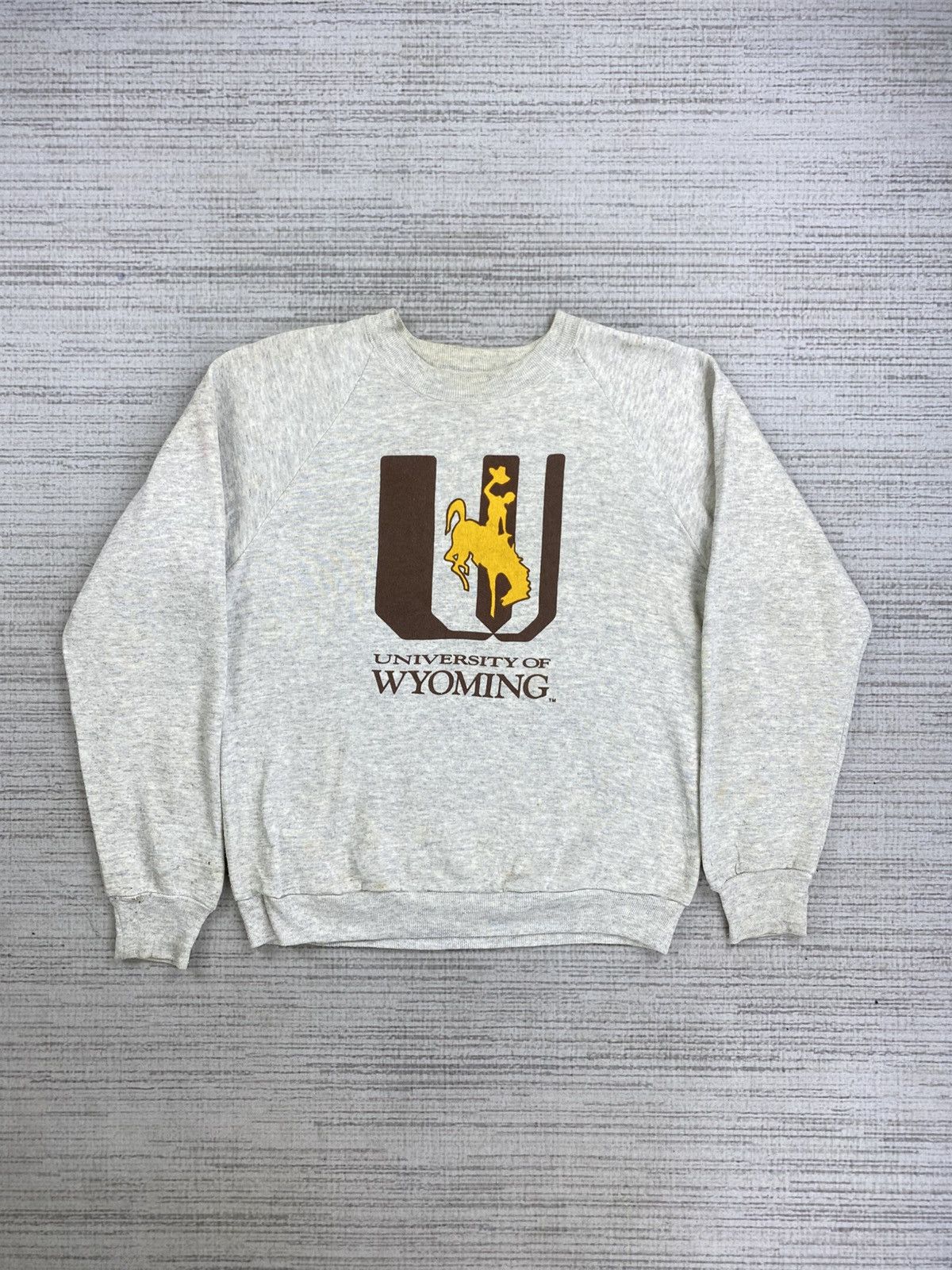 Jerzees × Vintage Vintage 90s University Of Wyoming Sweatshirt Size US M / EU 48-50 / 2 - 5 Thumbnail