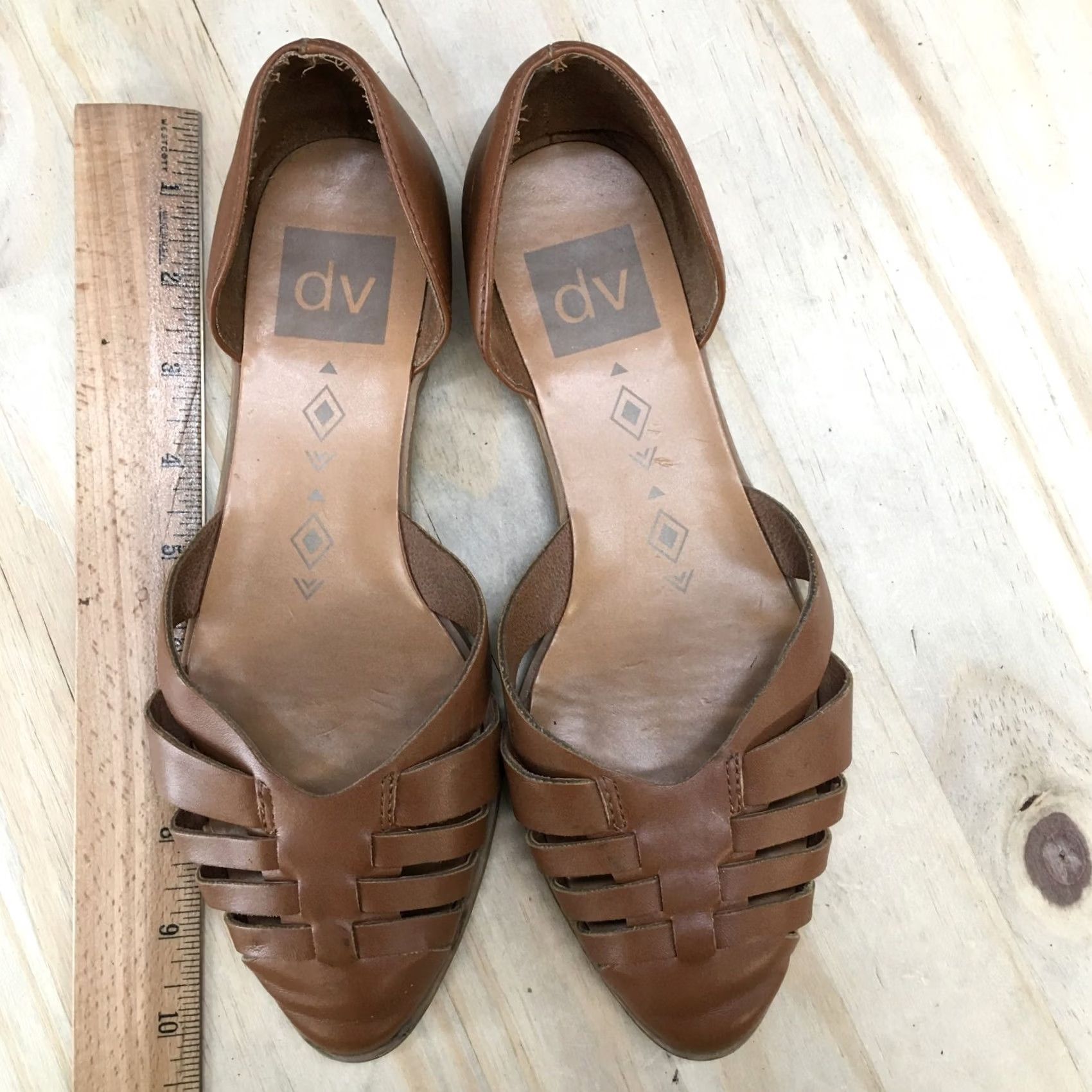 Dolce Vita Dolce Vita Shoes Womens 6 Huaraches Slip On Brown Leather Flats Casual Low Top Shoes Brown Leather Flat 6 Womens Slip-On Casual Shoes Size M / US 6-8 / IT 42-44 - 5 Thumbnail