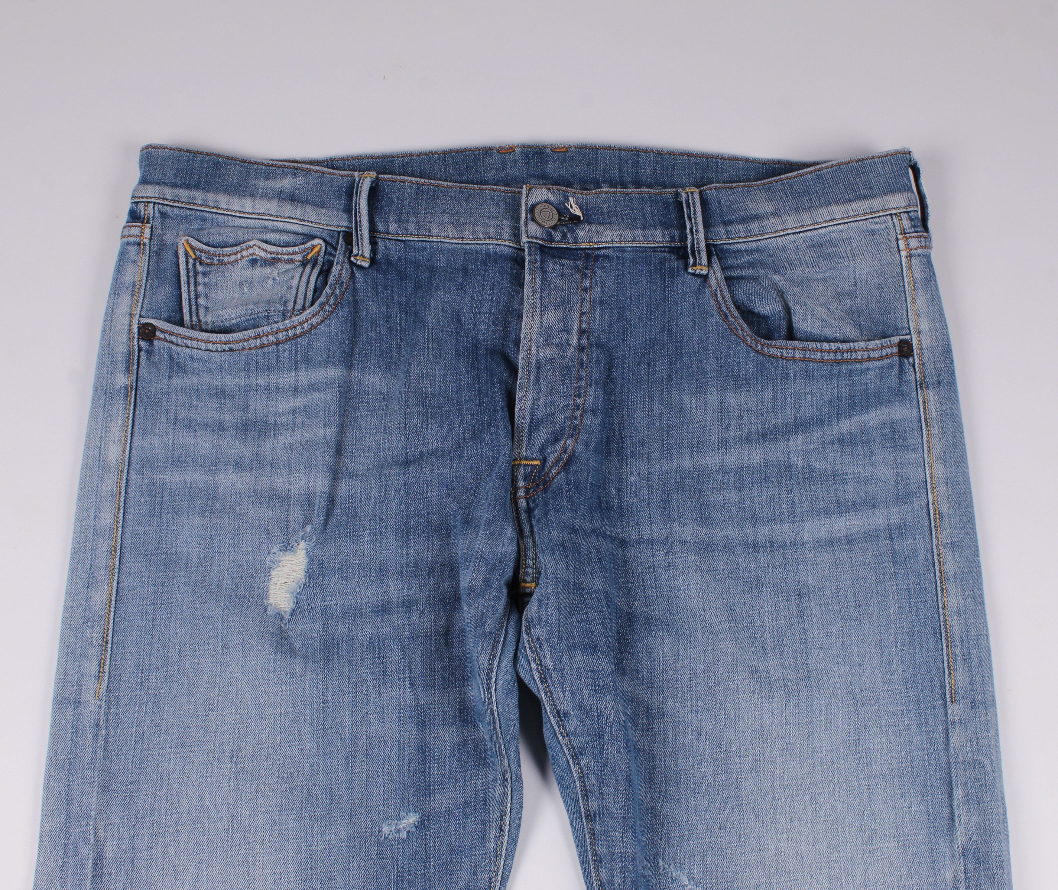 Hollywood Trading Company Htc Hollywood Trading Company Distressed Selvedge Jeans Size US 36 / EU 52 - 2 Thumbnail