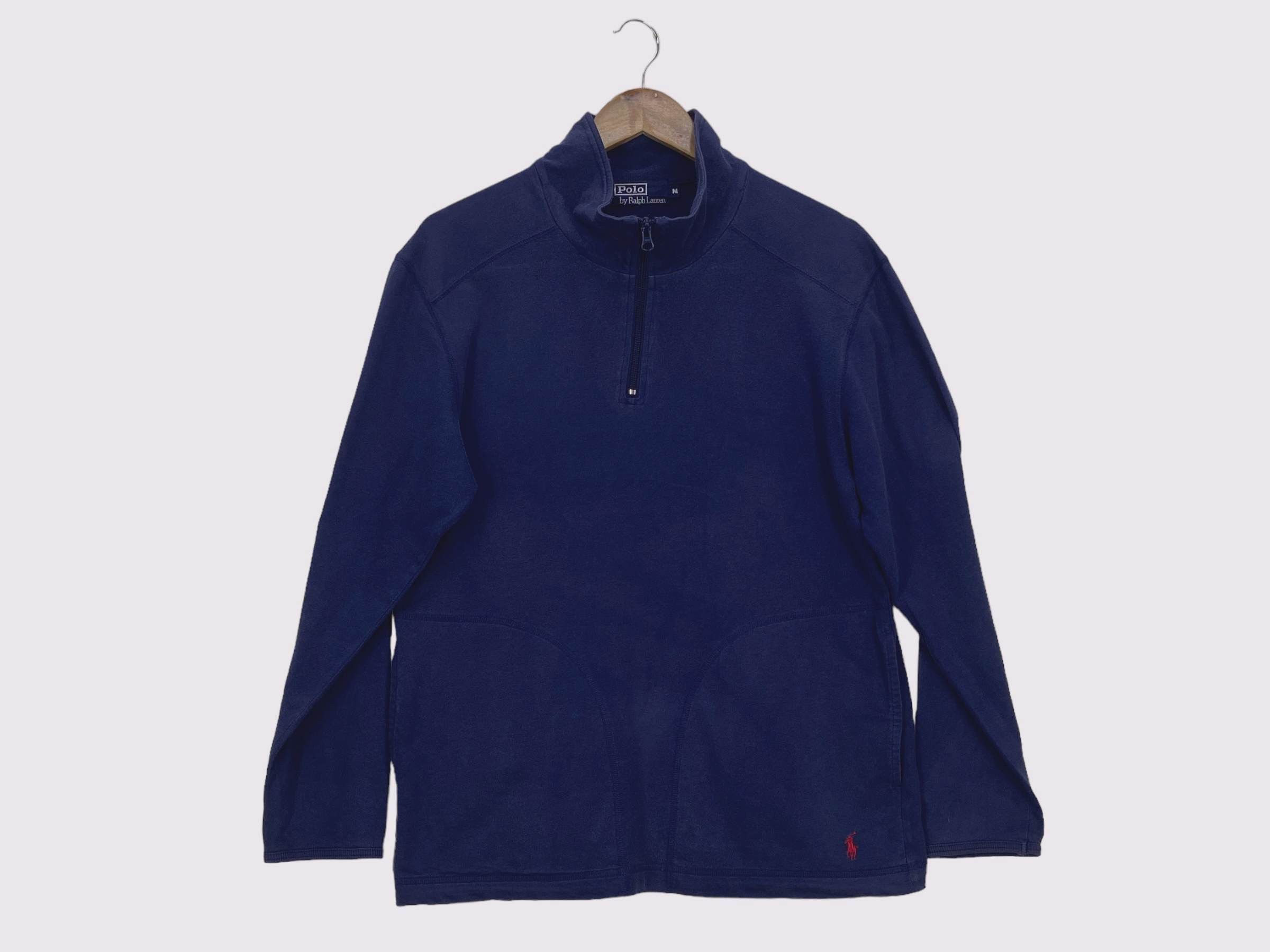 Polo Ralph Lauren × Vintage Polo Ralph Lauren 1/4 Zip Pullover Sweater – Navy Blue Size US XXS / EU 40 - 1 Thumbnail