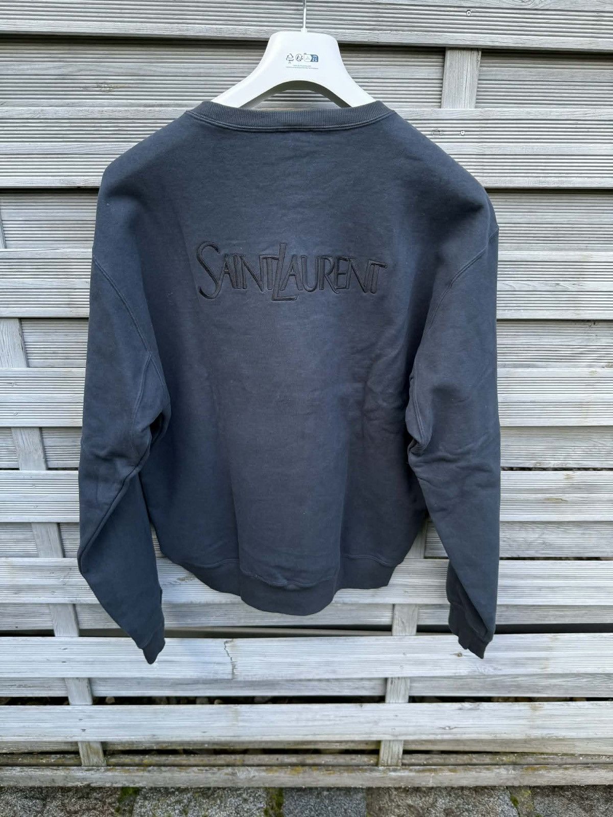 Saint Laurent Paris Saint laurent back logo crewneck Size US M / EU 48-50 / 2 - 1 Thumbnail