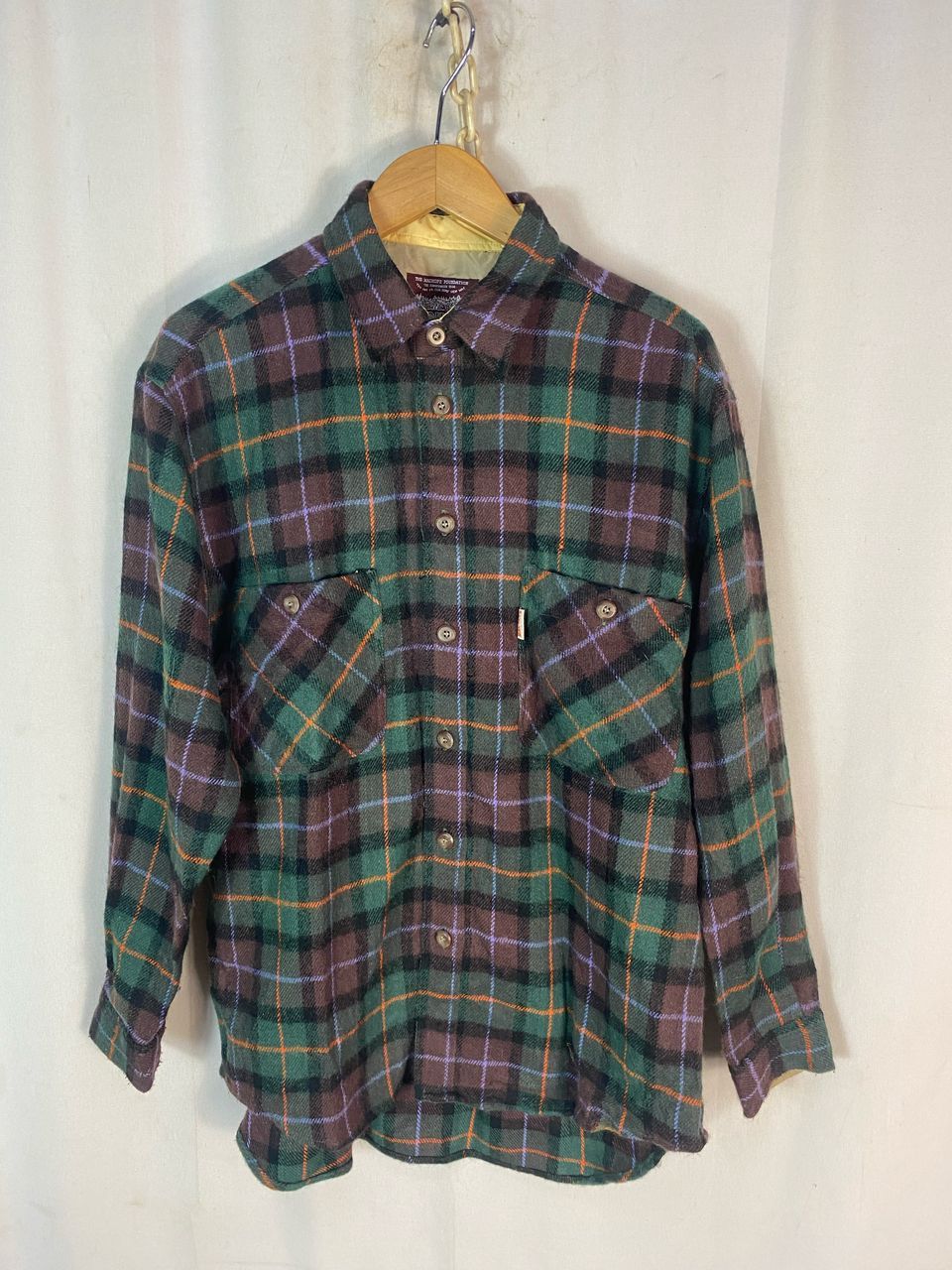 Flannel × Other Vintage machope wool button up flannel shirt Size US L / EU 52-54 / 3 - 1 Thumbnail