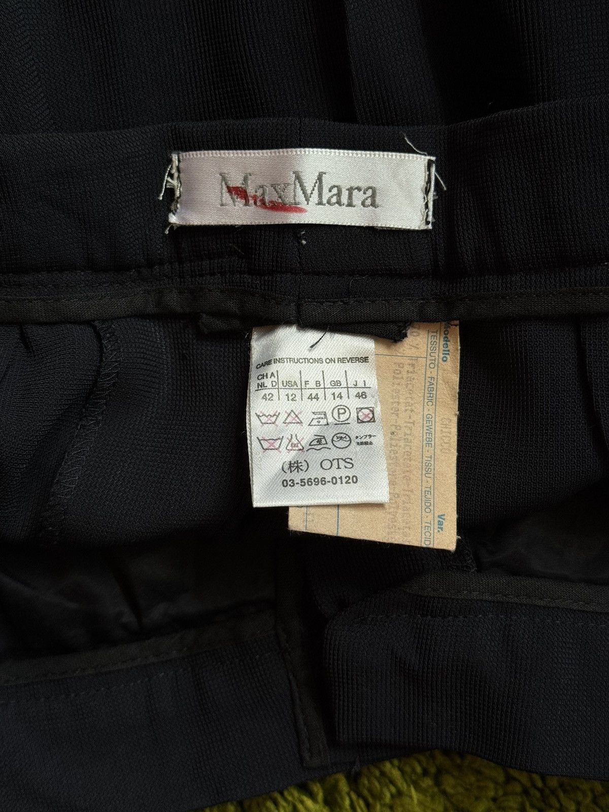 Max Mara × Vintage × Weekend Max Mara Max Mara wide leg black pants Size 34" / US 12 / IT 48 - 4 Thumbnail