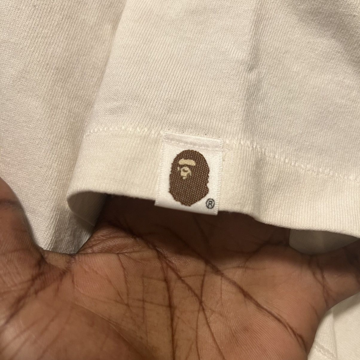 Bape × Saint Michael Saint Michael Bape Tee White Size US L / EU 52-54 / 3 - 5 Thumbnail