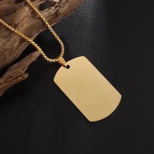 VIBE Gold Color Plate Pendant Necklace Size ONE SIZE - 1 Thumbnail