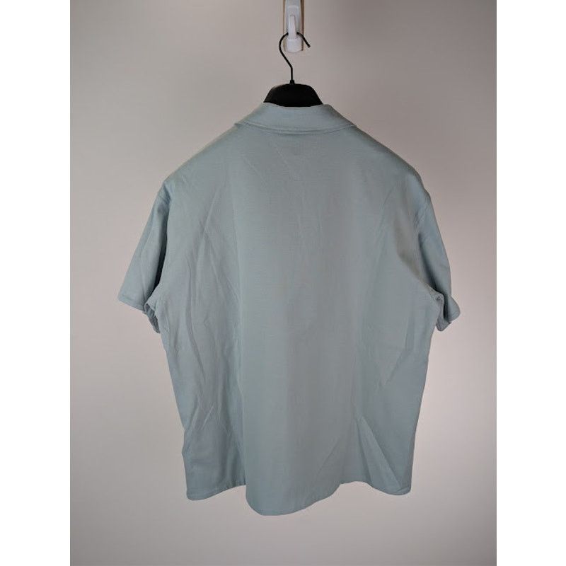Bottega Veneta o1rshd1 Double Layer Light Cotton Polo Shirt in Stone Blue Size US S / EU 44-46 / 1 - 10 Thumbnail