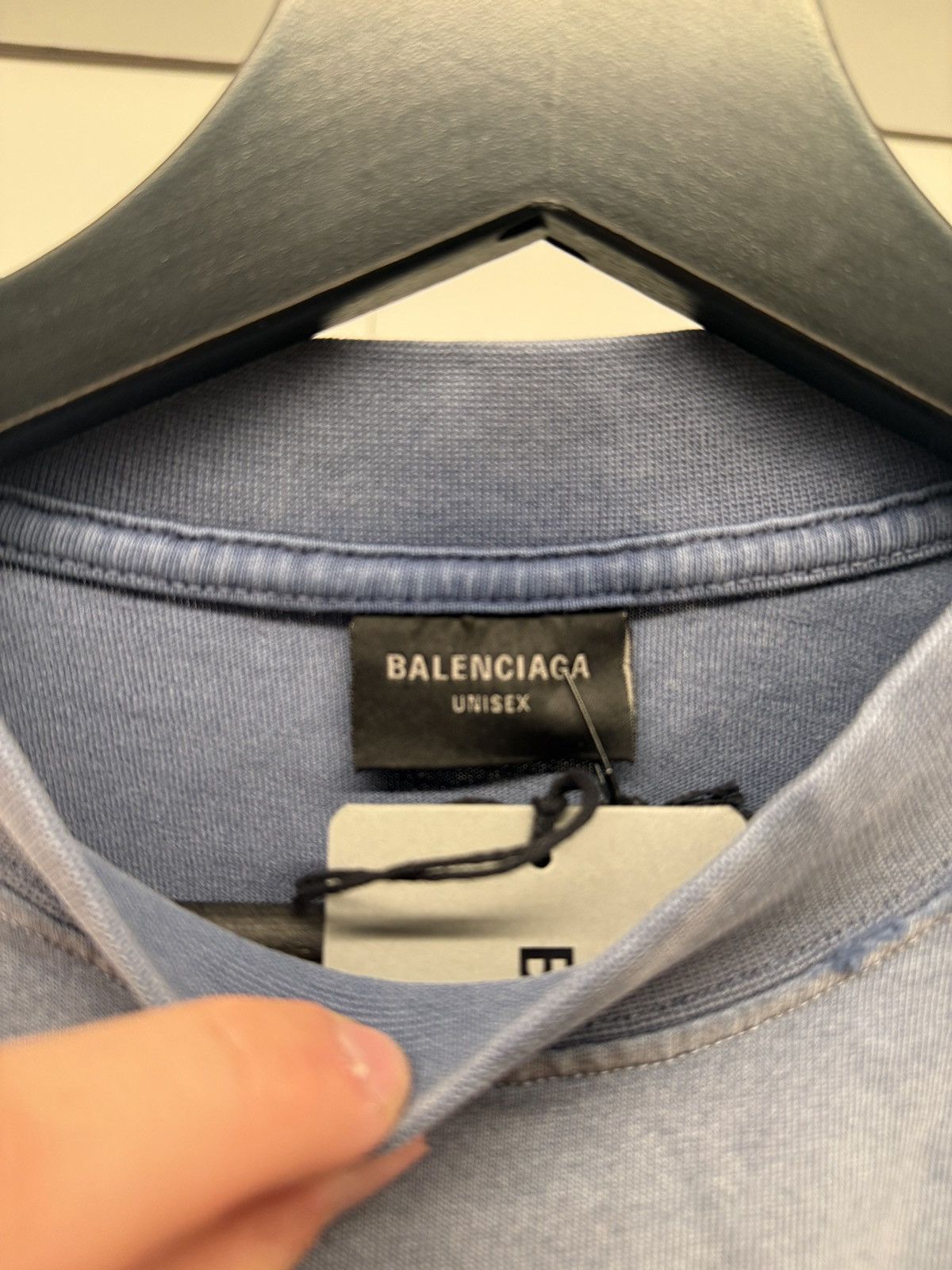 Balenciaga Balenciaga be Kind Blue faded T-Shirt Size US S / EU 44-46 / 1 - 9 Thumbnail