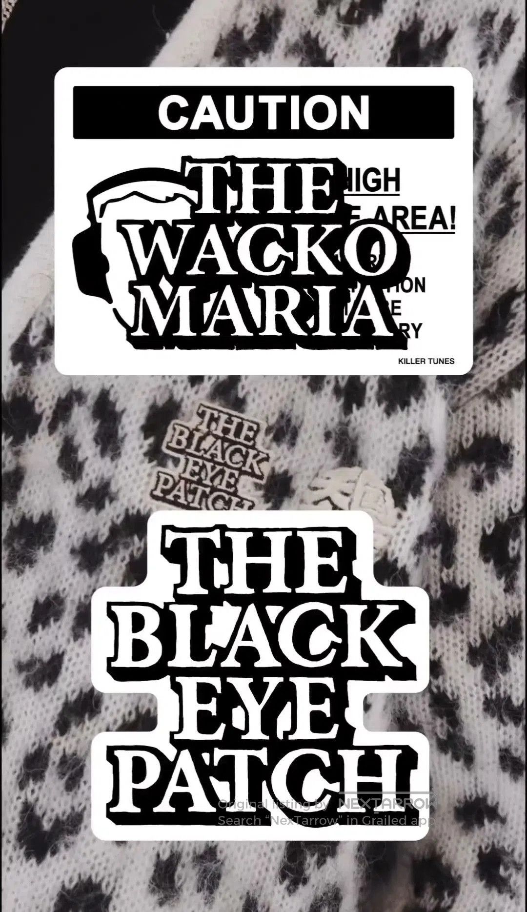 Wacko Maria Wacko Maria Black Eye Patch Sweater. Size US L / EU 52-54 / 3 - 9 Thumbnail