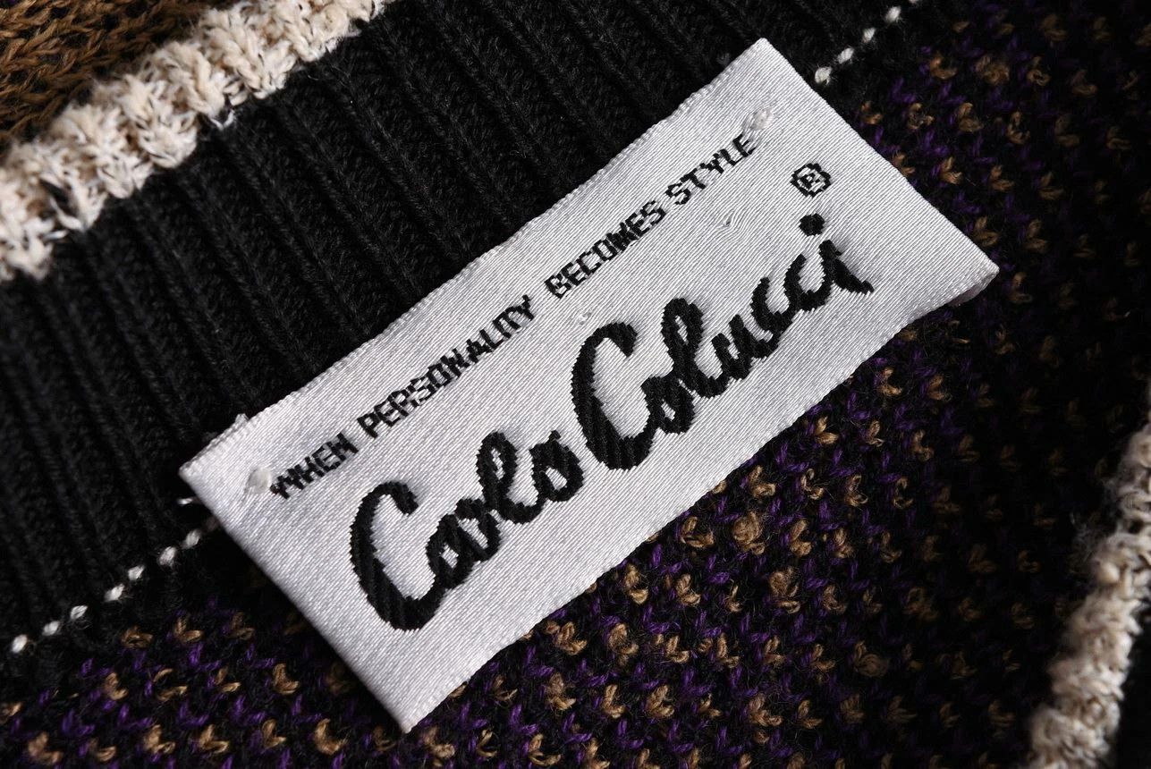 Carlo Colucci Carlo Colucci Vintage Graphic Knit Pattern Sweater Size US XL / EU 56 / 4 - 5 Thumbnail