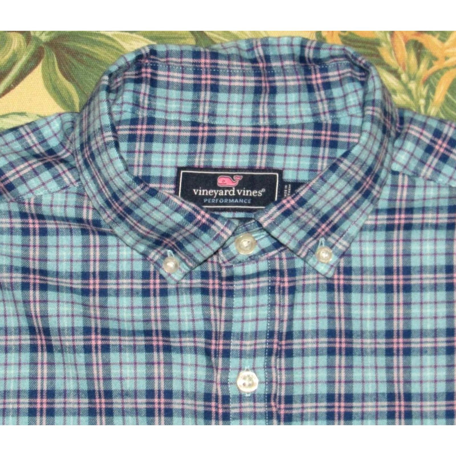 Vineyard Vines VINEYARD VINES Performance Blue Plaid Long Sleeve Button Down Shirt M Mens Shirt Blue Plaid Long Sleeve Button-Down M Size US M / EU 48-50 / 2 - 2 Thumbnail