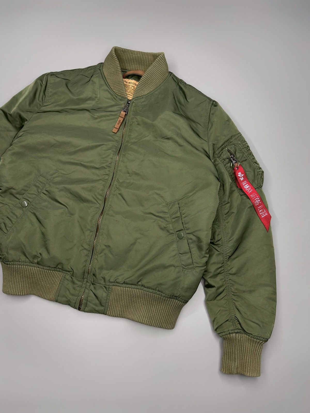 Alpha Industries Vintage Y2k Alpha Industries Bomber Jacket MA-2 Size US M / EU 48-50 / 2 - 2 Thumbnail
