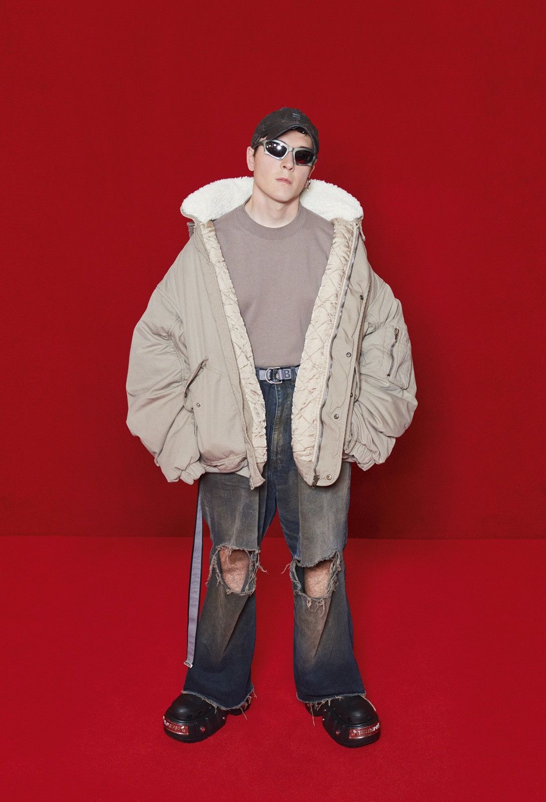 BALENCIAGA 22SS UNITY DESTROYED BOMBER JACKET BALENCIAGA UNITY