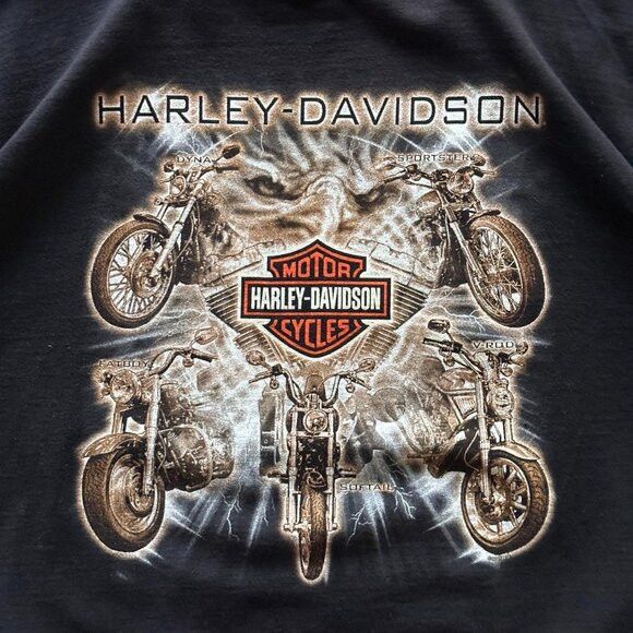 Harley Davidson 2000s harley davidson black graphic tee Size US XXL / EU 58 / 5 - 4 Thumbnail