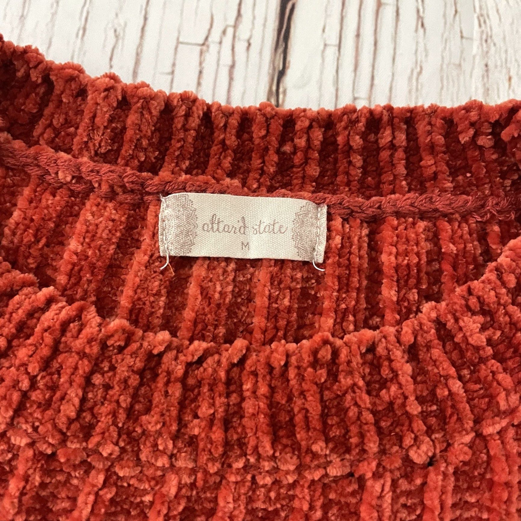 Vintage Altar'd State Pullover Shirt Women M Pink Blue Orange 100% Polyester Sweater Vintage Style Size M / US 6-8 / IT 42-44 - 2 Thumbnail