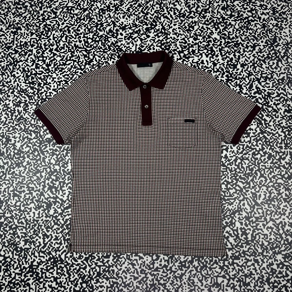 Prada Houndstooth Checked Lightweight Luxury Polo T-shirt