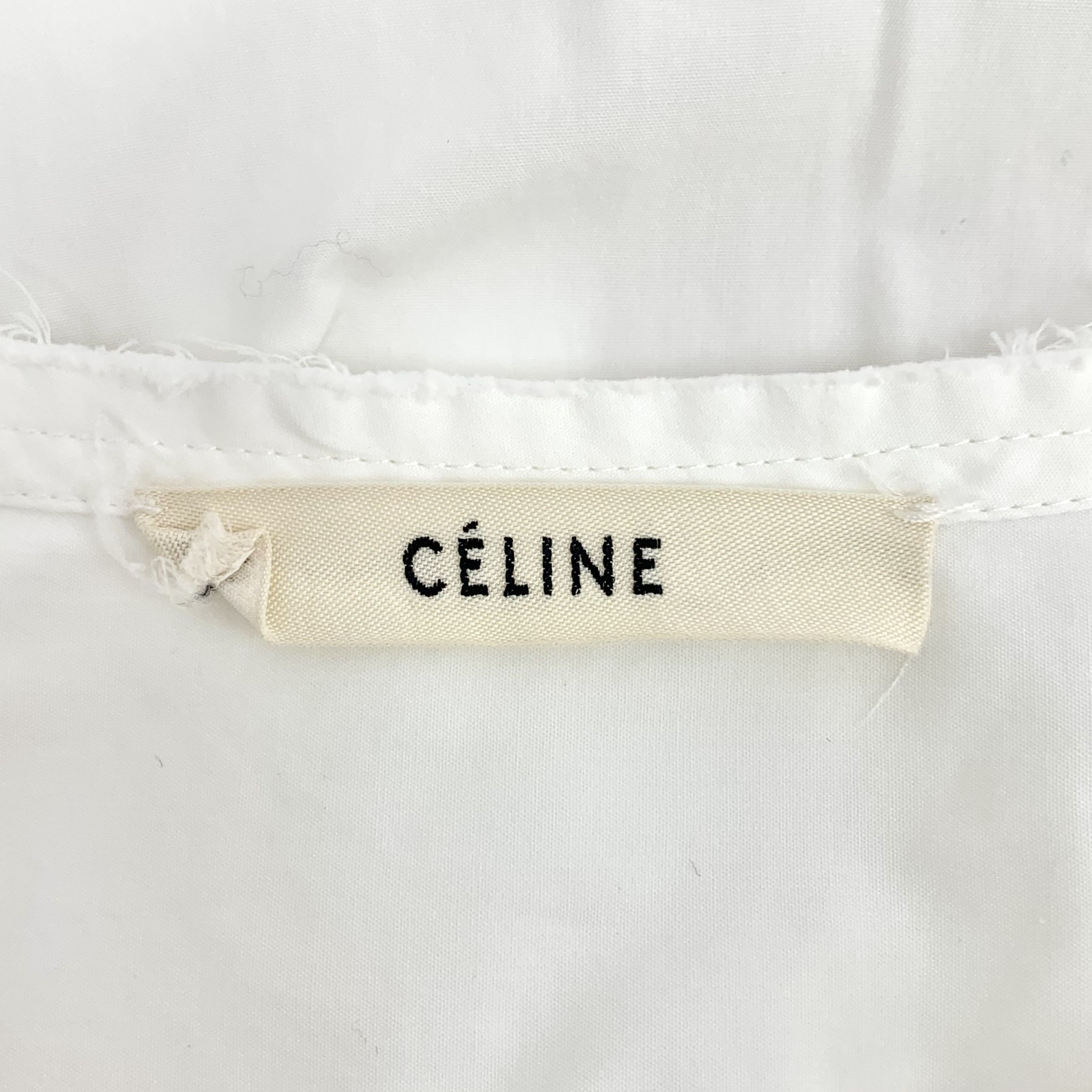 Celine Celine Cotton Shirt White (40) Size S / US 4 / IT 40 - 5 Thumbnail