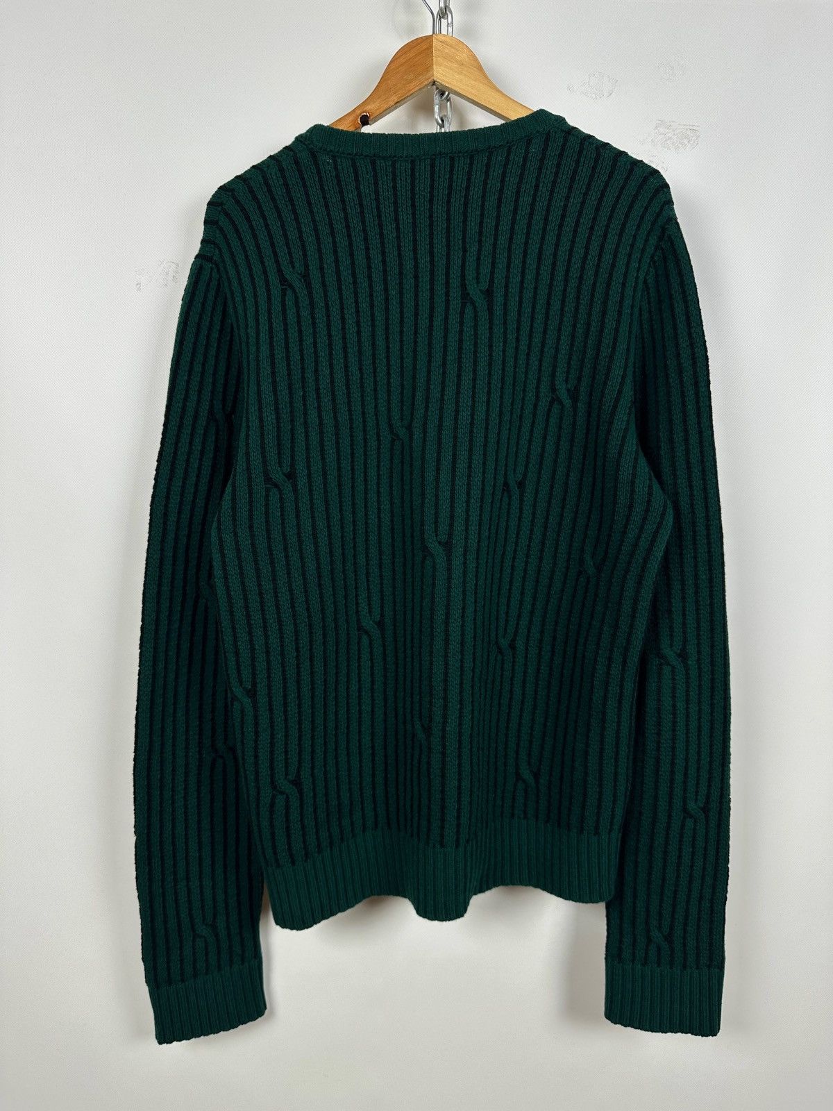 Off-White Off White Green Wool Cable Knit Sweater Size US XL / EU 56 / 4 - 2 Thumbnail