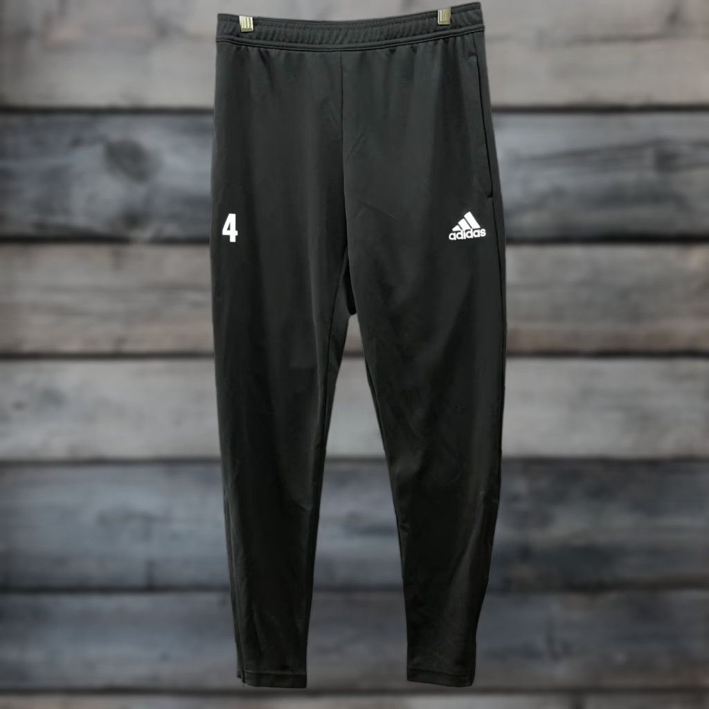 Adidas Adidas Entrada 22 Training Pant Mens S Black Zip Ankle Tapered Leg Sweatpants Activewear Athletic Pockets Size US 29 - 1 Thumbnail