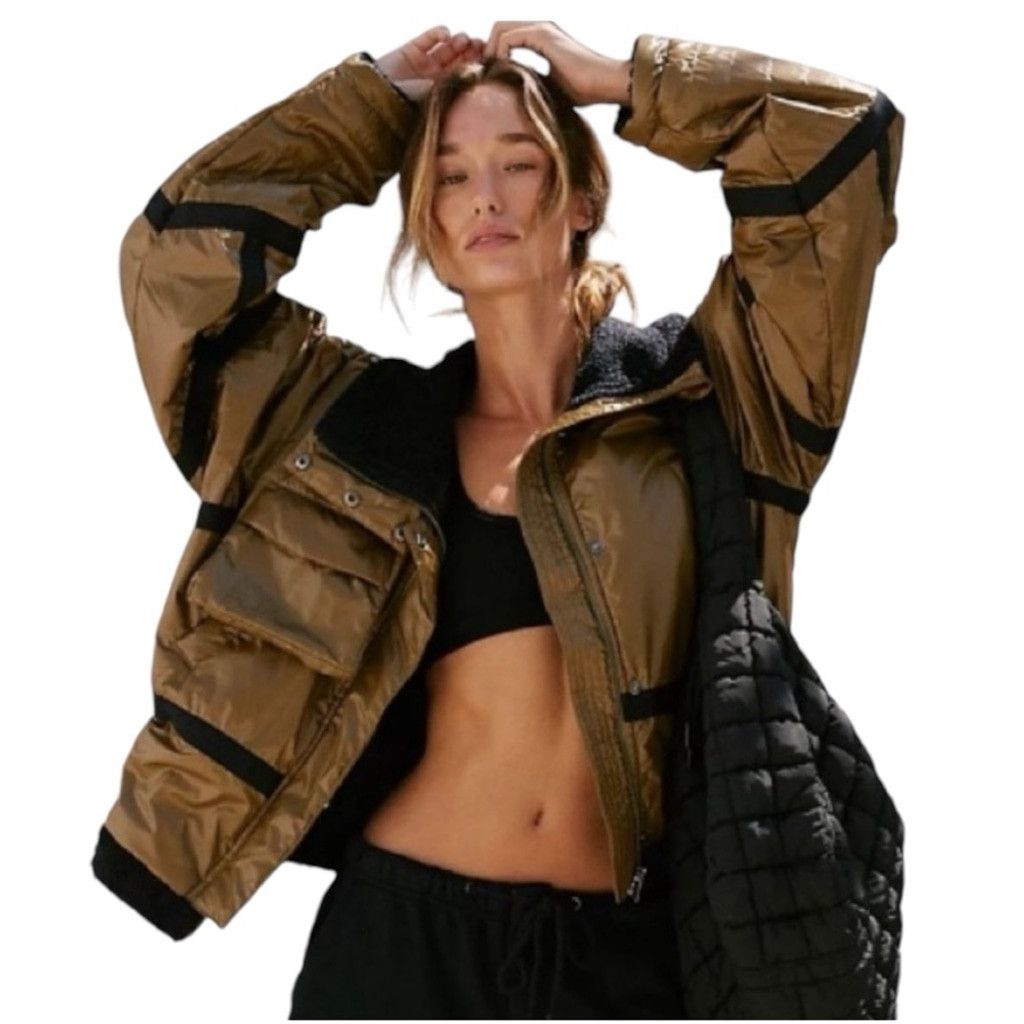 Free People Free People Movement Vagabond Oversized Bomber Jacket L Size L / US 10 / IT 46 - 1 Thumbnail