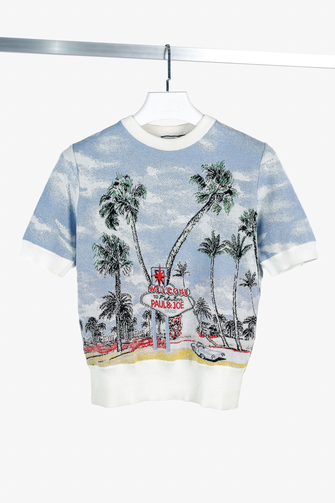 Paul & Joe Paul & Joe SS/18 Vegas-Print Cotton Short-Sleeve Sweater Size M / US 6-8 / IT 42-44 - 1 Thumbnail