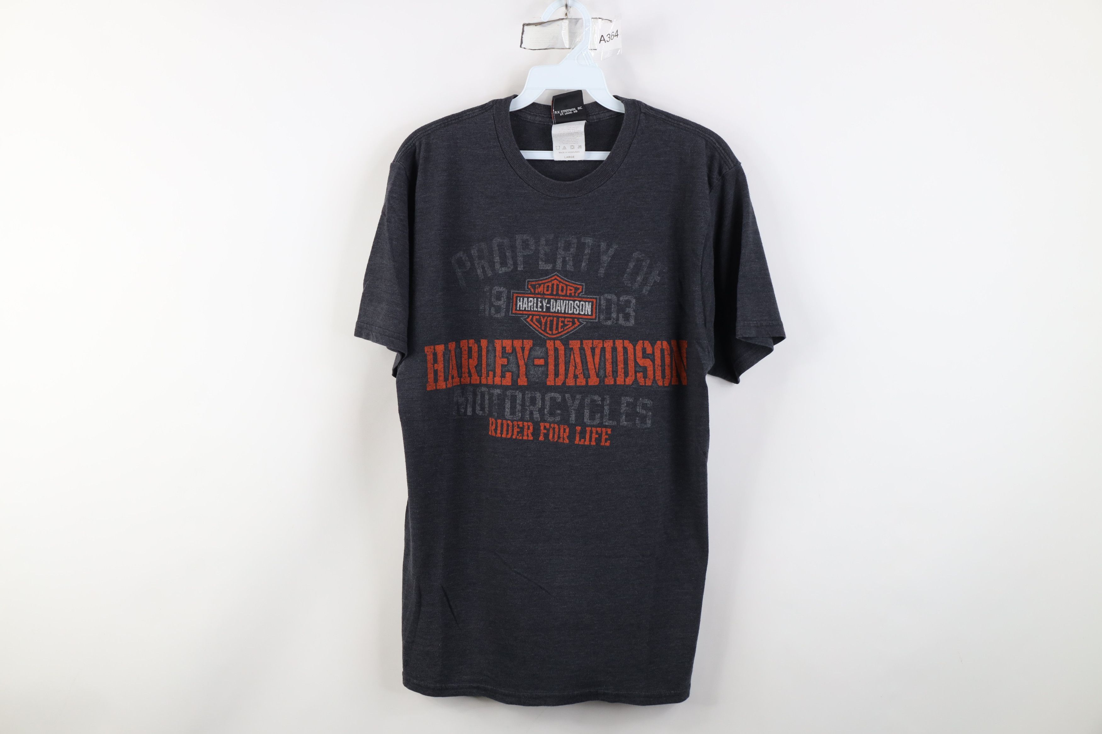 Harley Davidson Vintage Y2K Harley Davidson Spell Jersey Knit T-Shirt Gray Size US L / EU 52-54 / 3 - 1 Thumbnail