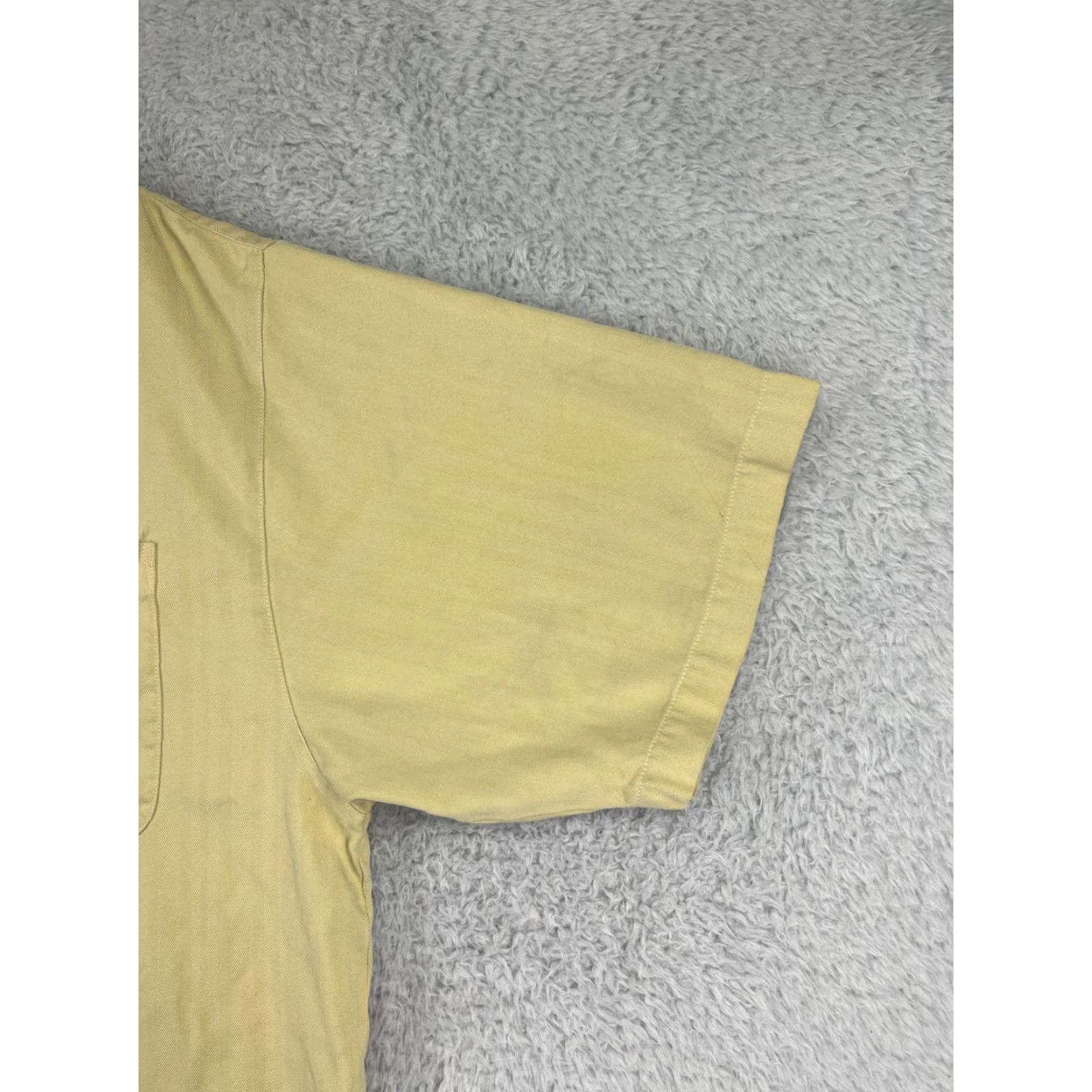 Tommy Bahama Tommy Bahama Shirt Mens XL Yellow Stripe Silk Button-Up Hawaiian Camp Hawaii Aloha Resort Beach Vacation Shirt Mens Size US XL / EU 56 / 4 - 7 Thumbnail