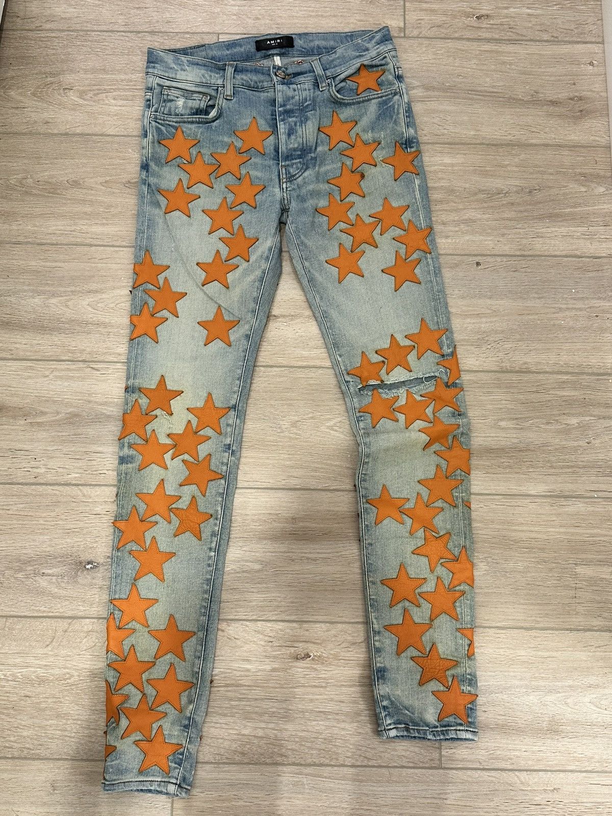 専用35万 AMIRI×CHEMIST スターレザーパッチ スキニーカーゴパンツ 35万 AMIRI×CHEMIST スターレザーパッチ スキニーカーゴパンツ 35万