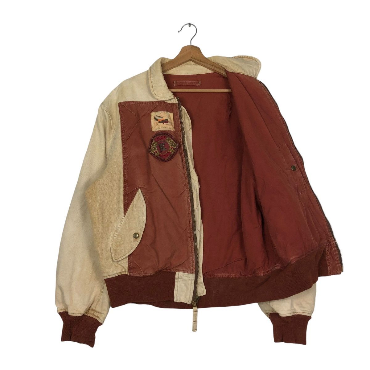 Japanese Brand 🔥VINTAGE BOMBER JACKET KARL HELMUT FULL PATCHES PARACHUTE Size US M / EU 48-50 / 2 - 13 Thumbnail