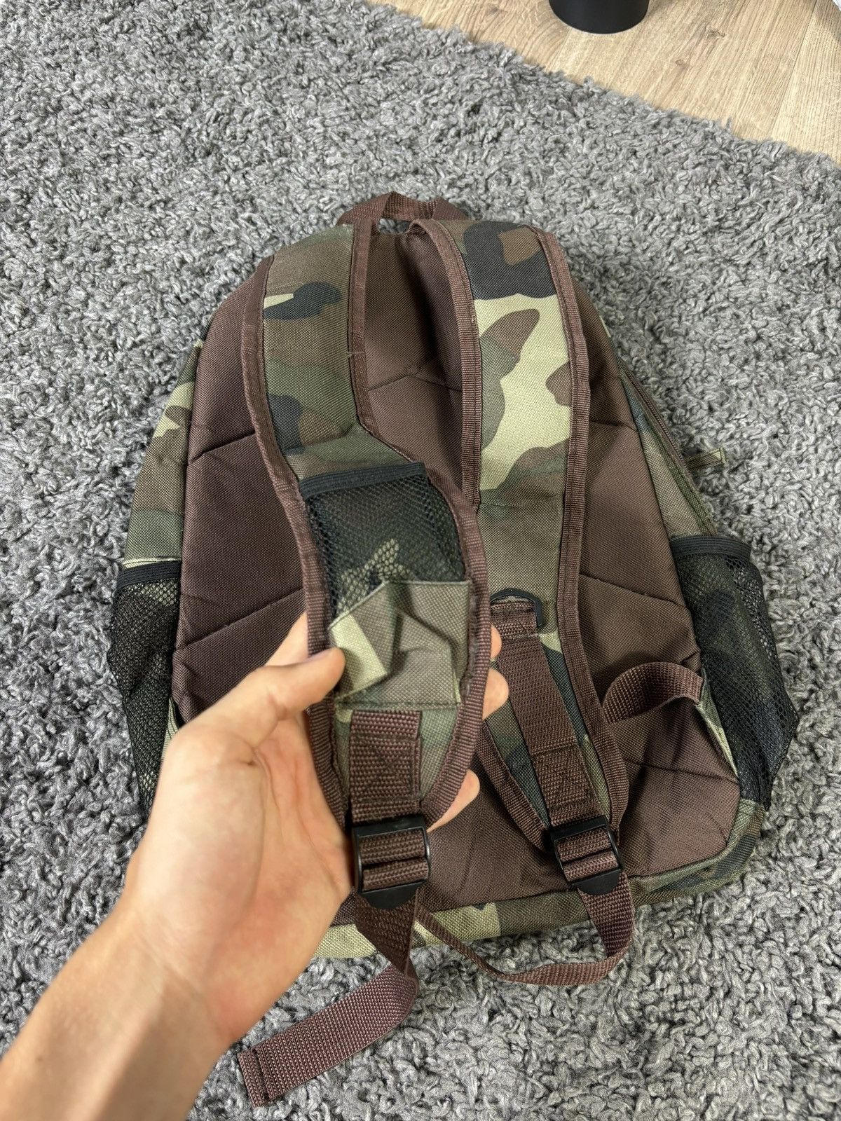 Schott × Vintage Vintage 90s Camo Military Backpack Bag Big Logo USA Size ONE SIZE - 6 Thumbnail