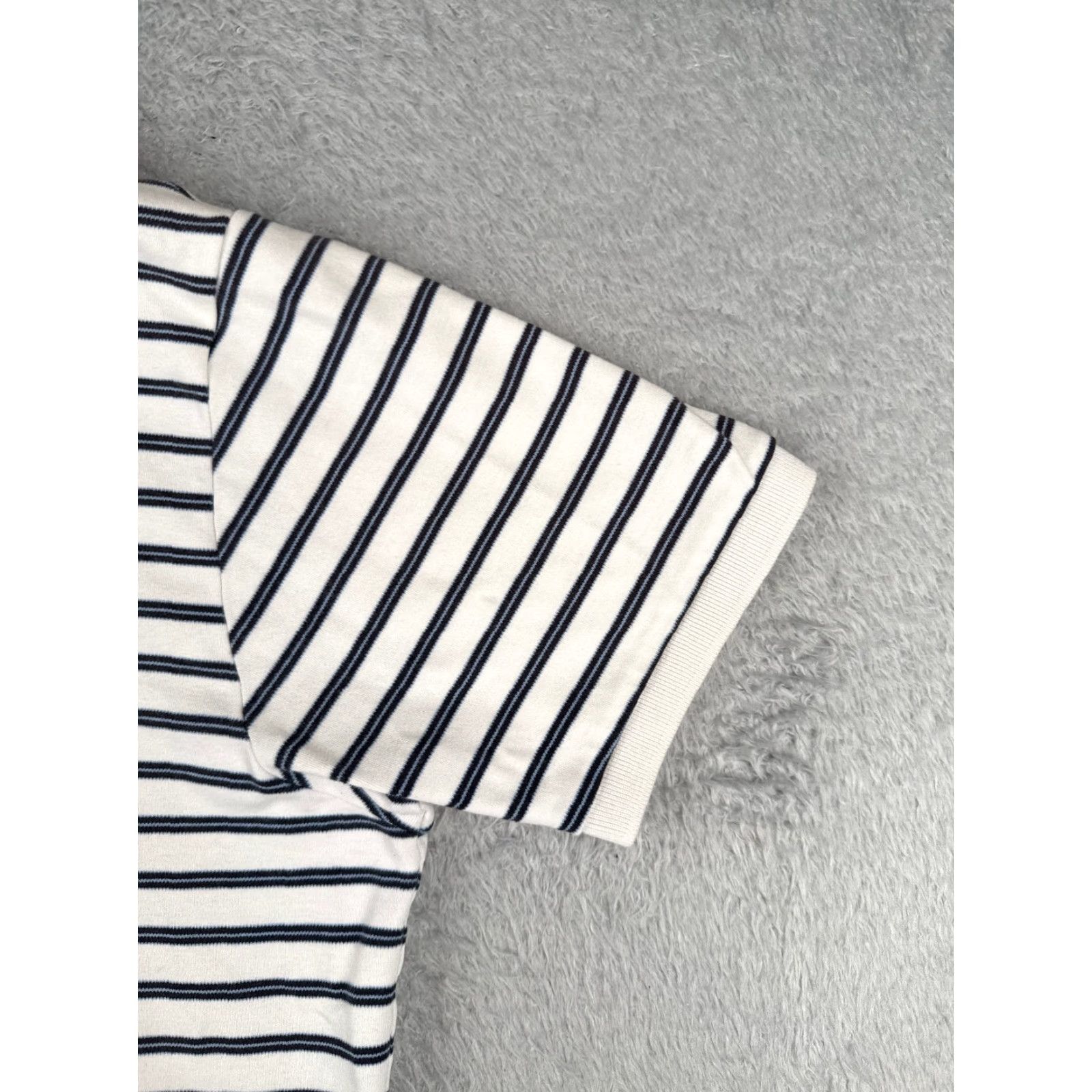 Ralph Lauren VINTAGE Ralph Lauren Polo Shirt Men XL White Blue Stripe Cotton Read Size US XL / EU 56 / 4 - 2 Thumbnail