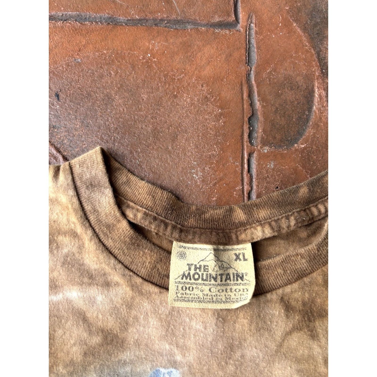 The Mountain VINTAGE The Mountain Ted Blaylock Train Locomotive Tie Dye T-Shirt XL Tan Men Graphic Pattern Crew Neck Short Sleeve 1999 Size US XL / EU 56 / 4 - 2 Thumbnail
