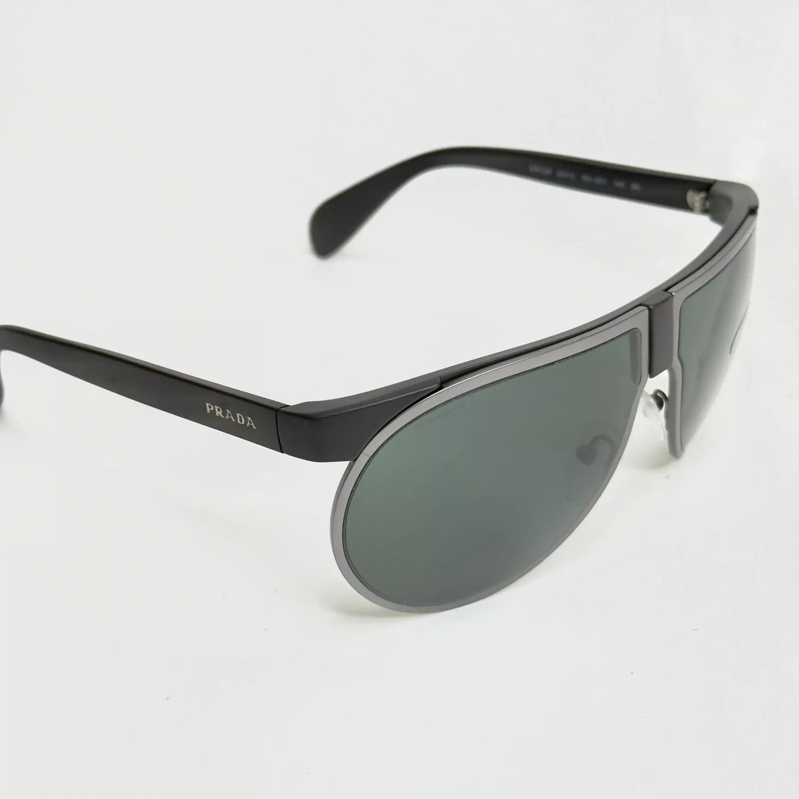 Prada PRADA PR23PS Matte Black Green Logo Sunglasses SPR 23P Size ONE SIZE - 5 Thumbnail