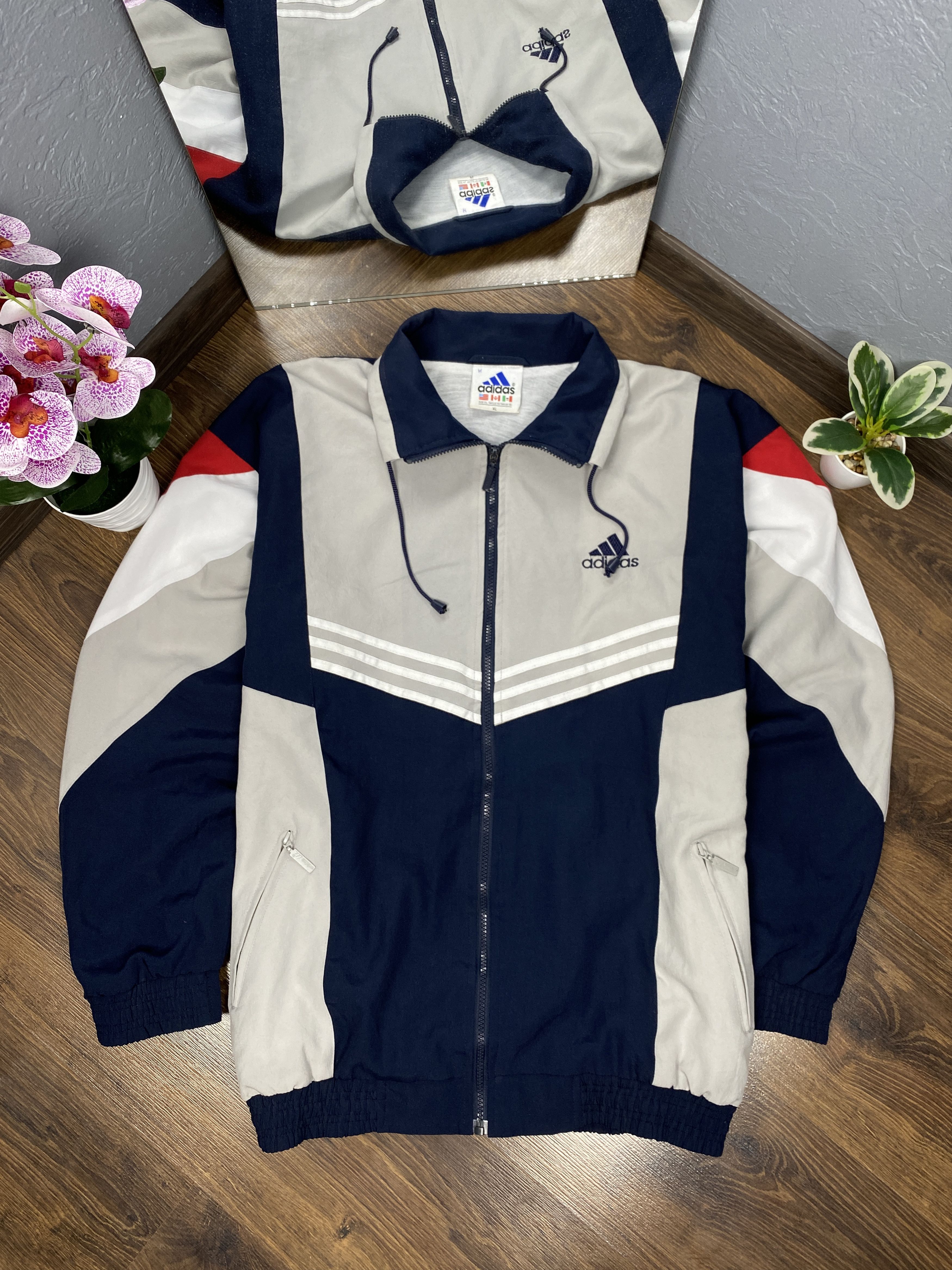 Adidas Vintage Y2K Adidas Velour Track Jacket hiphop street style