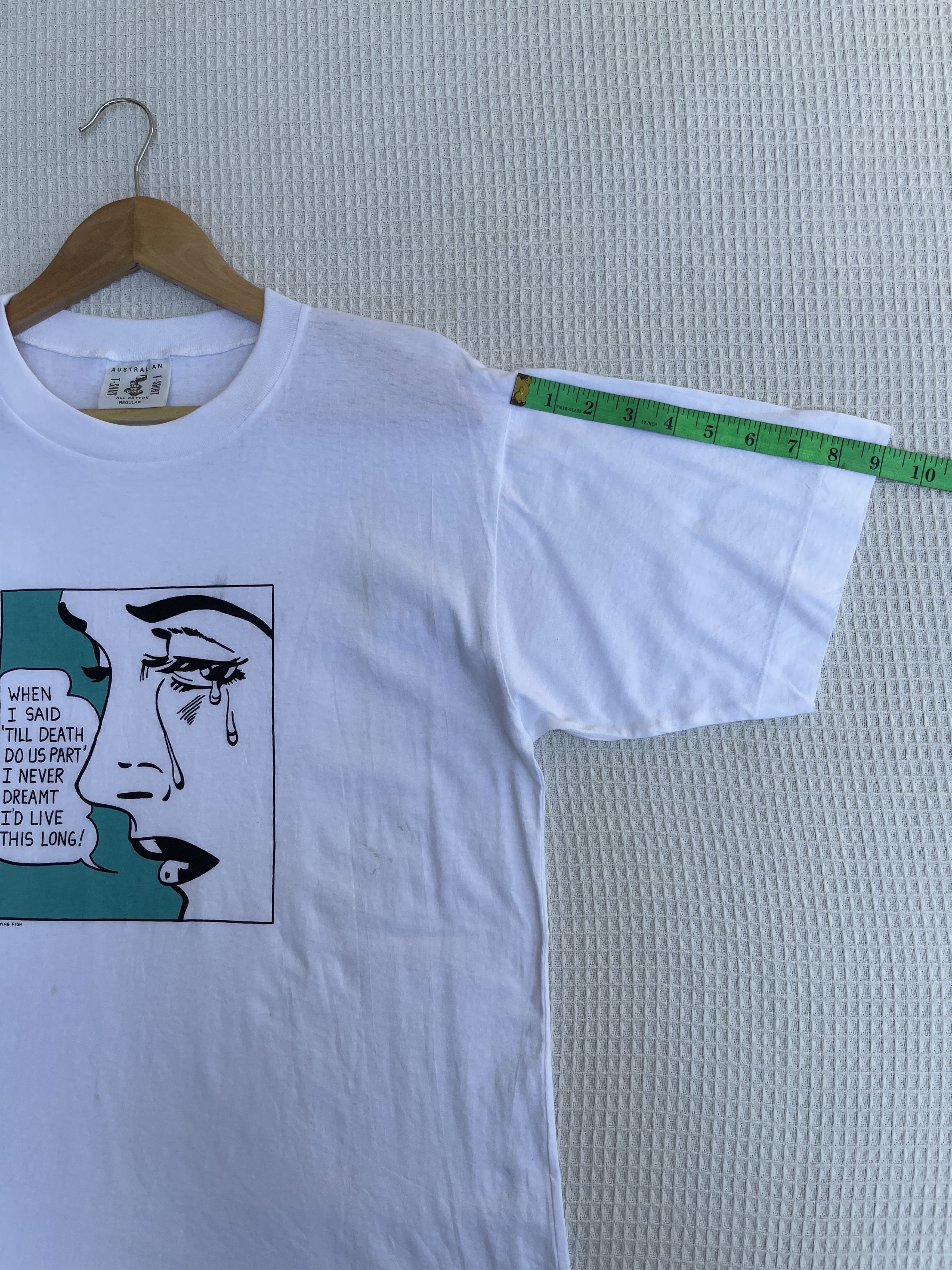 Art Comes First LastDrop🔥Rare🔥Vtg80s Roy Lichtenstein Flying Fish Pop Art Te Size US M / EU 48-50 / 2 - 13 Thumbnail