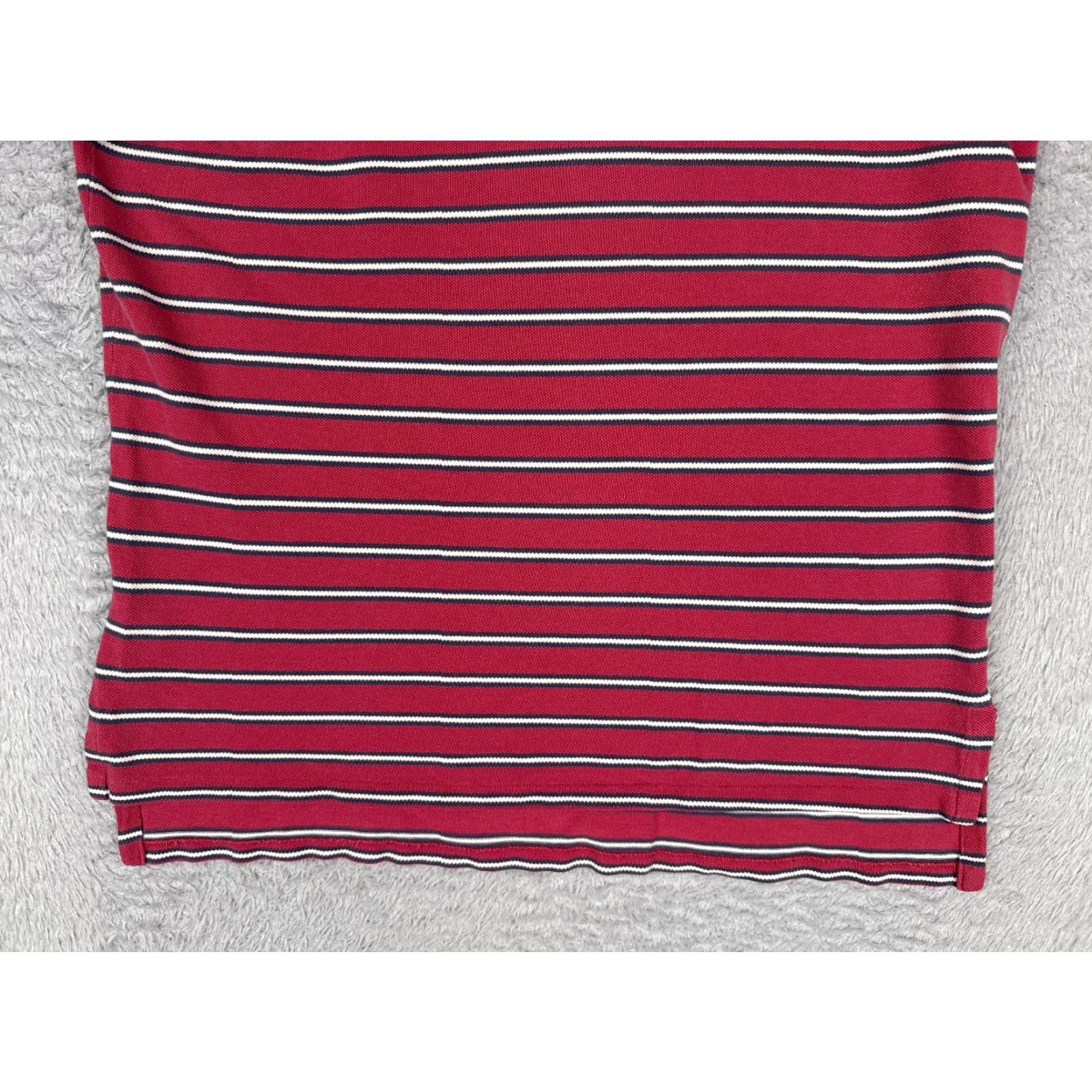 Ralph Lauren VINTAGE Ralph Lauren Polo Shirt Mens M Red Stripe USA Polo Shirt Short Sleeve 100% Cotton Size US M / EU 48-50 / 2 - 5 Thumbnail